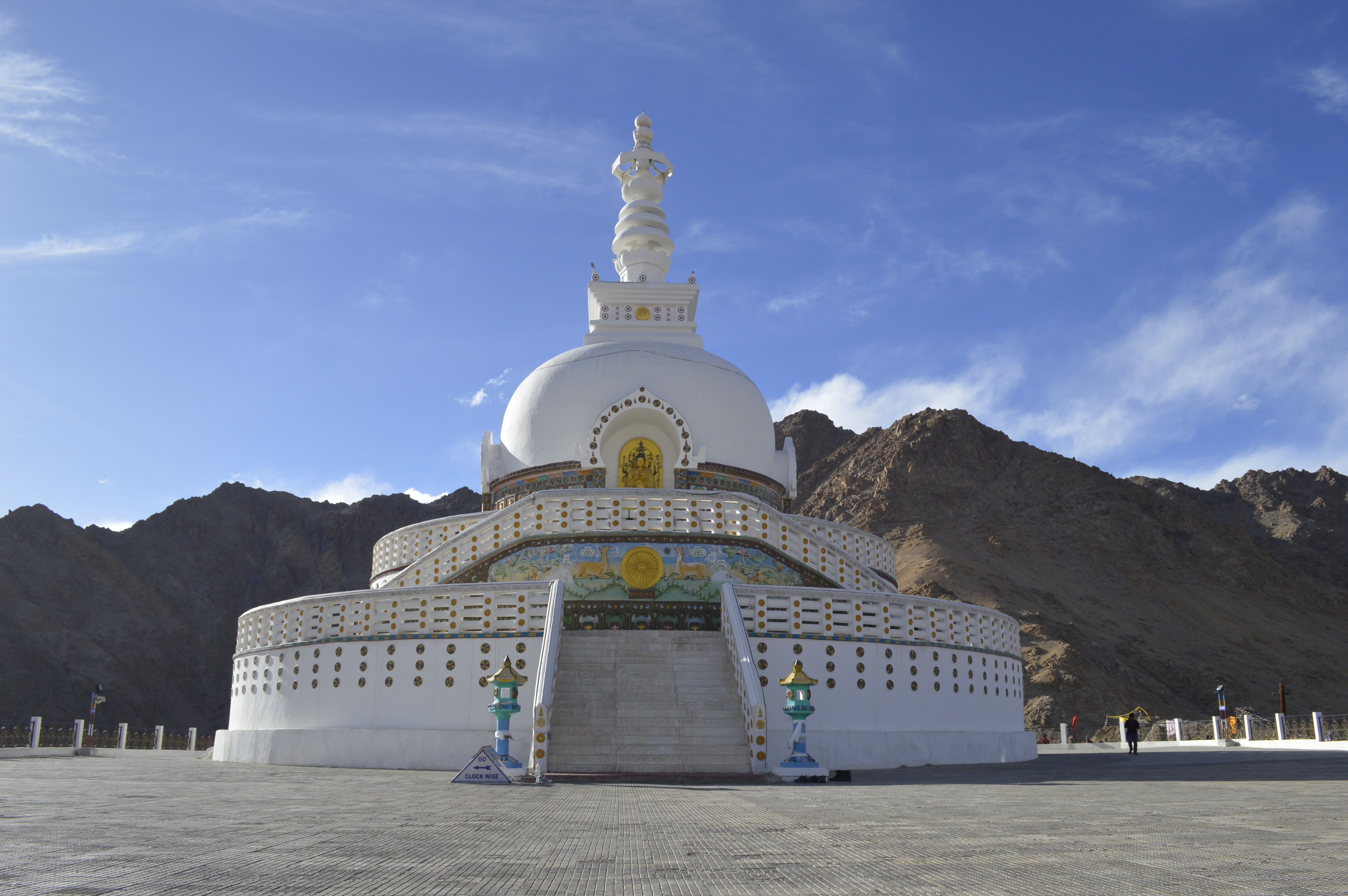 culture, building exterior, sky, white, history, the past, 5K, built structure, outdoors, hill, tourism, india, building, belief, place of worship, buddha, HD Wallpaper