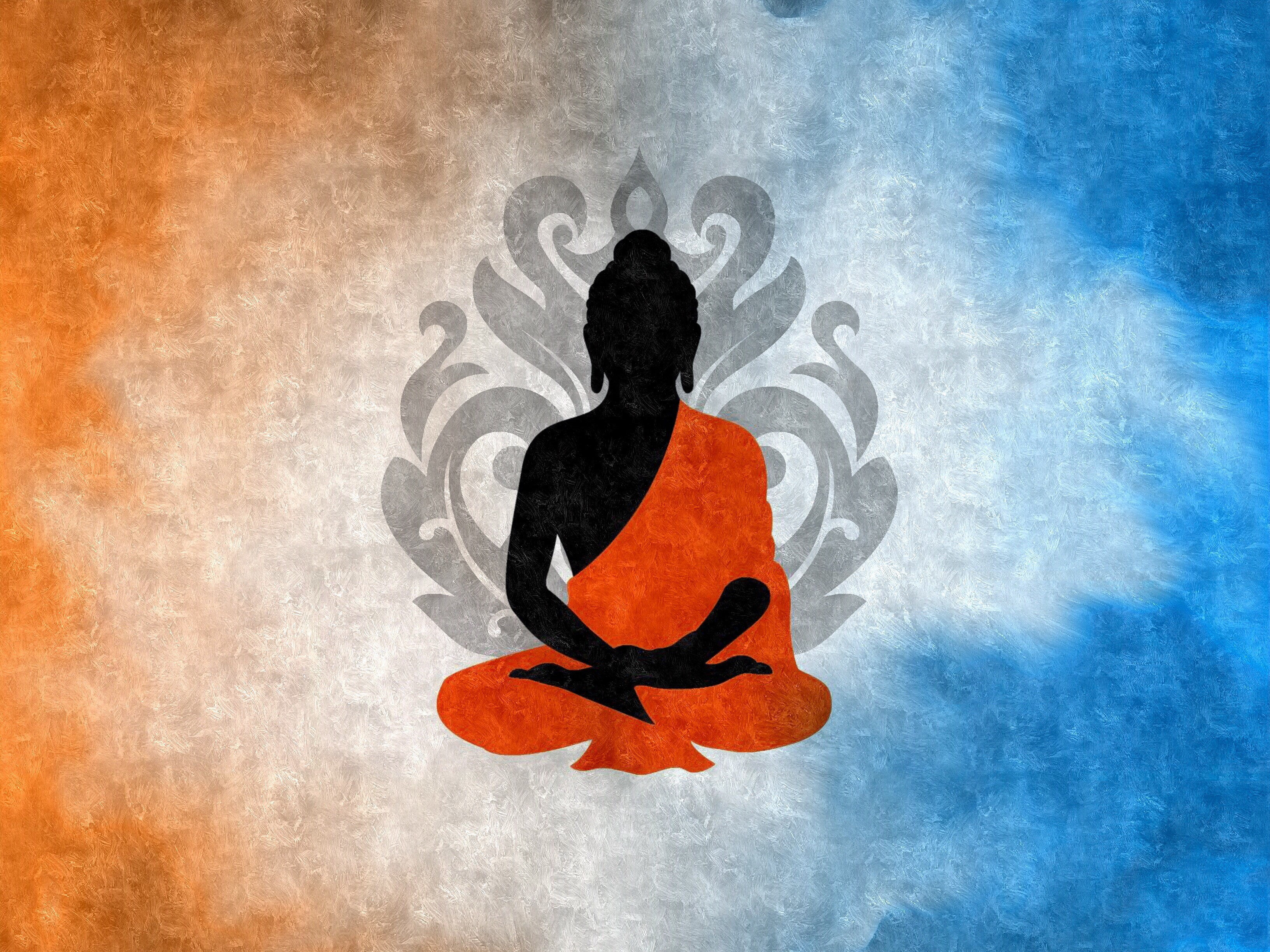 old, belief, spirituality, calligraphy, 2K, history, art and craft, indoors, communication, silhouette, nature, studio shot, backgrounds, buddha digital art buddhism silhouette lotus, HD Wallpaper