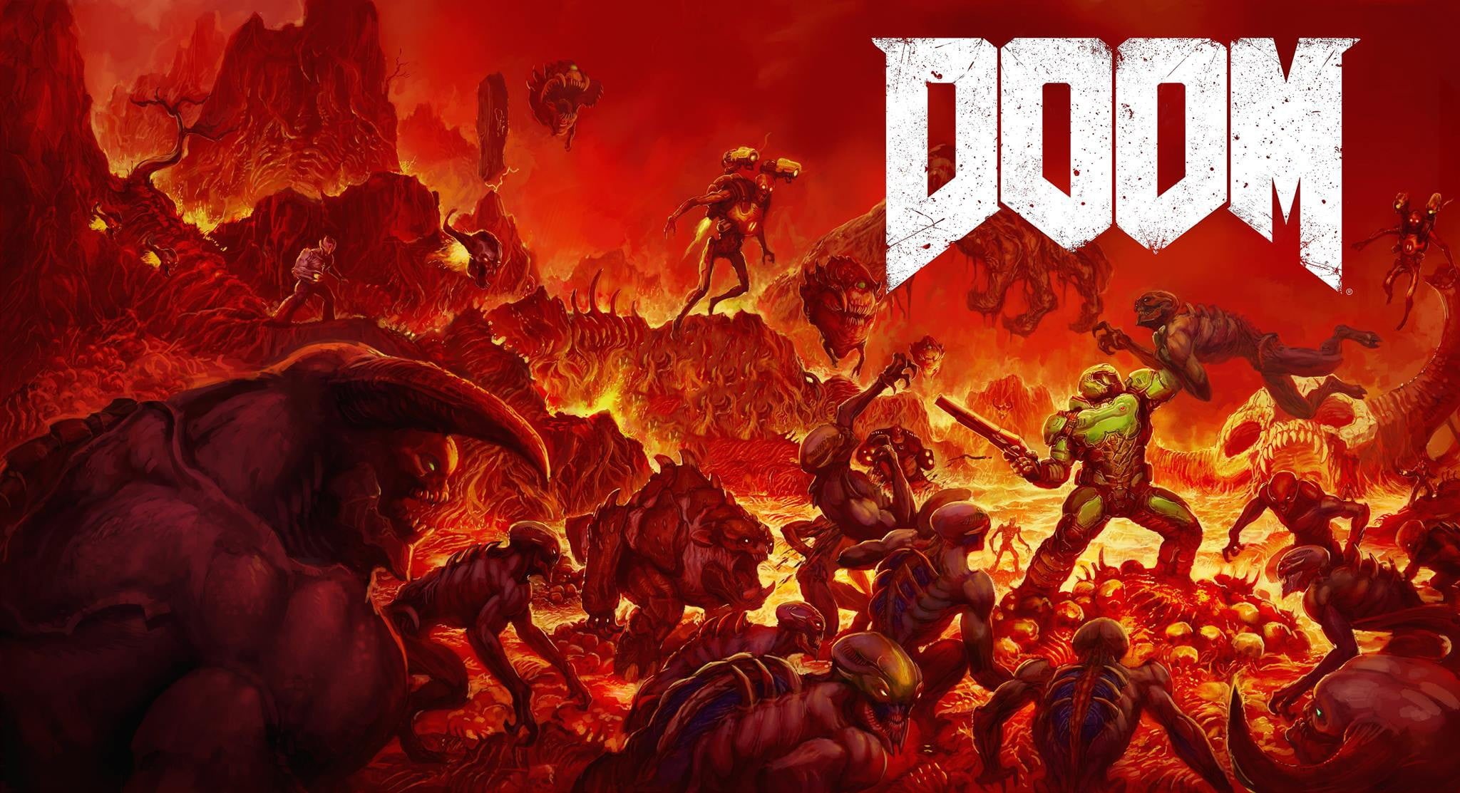 architecture, no people, motion, 1080P, celebration, game, illustration, spirituality, red, holiday, video games, Doom (game), built structure, doom, belief, HD Wallpaper