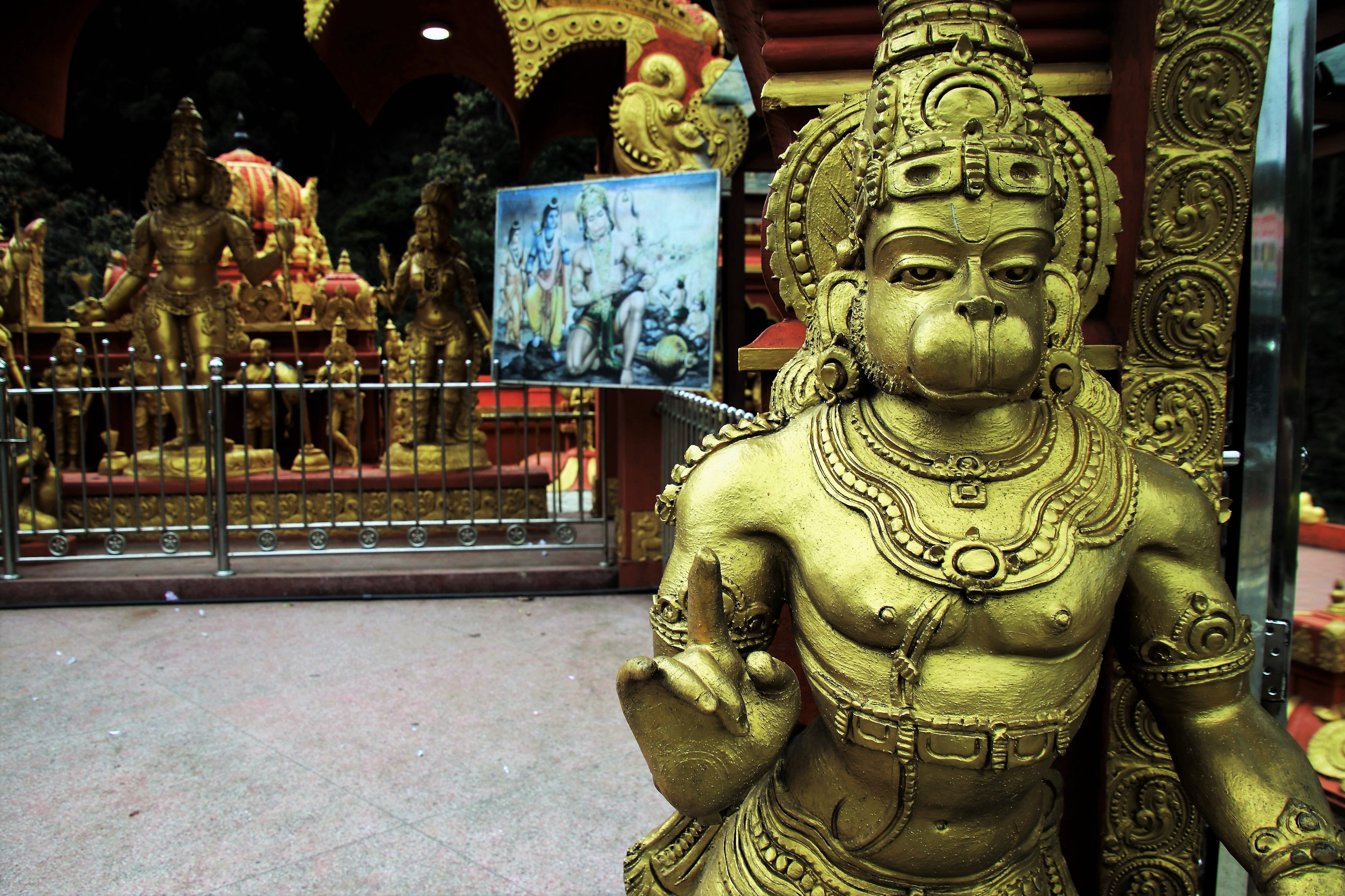 meditation, idol, style, no people, theme, human representation, travel, religion, decoration, face, cult, hanuman, statue, figure, the style of the country, HD Wallpaper