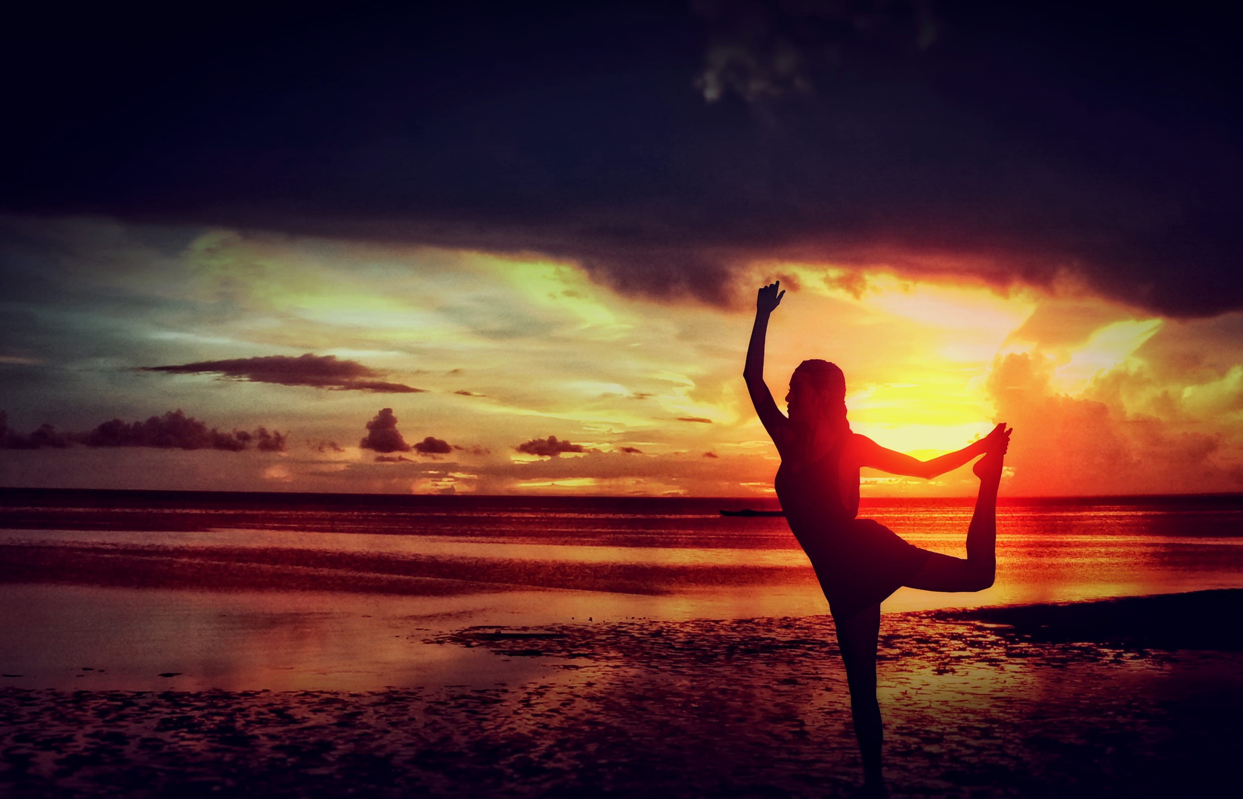 dark, vacations, one person, beauty in nature, relax, beautiful, mindfulness, healthy, healthy lifestyle, beauty, concepts, alone, serene, orange color, HD Wallpaper