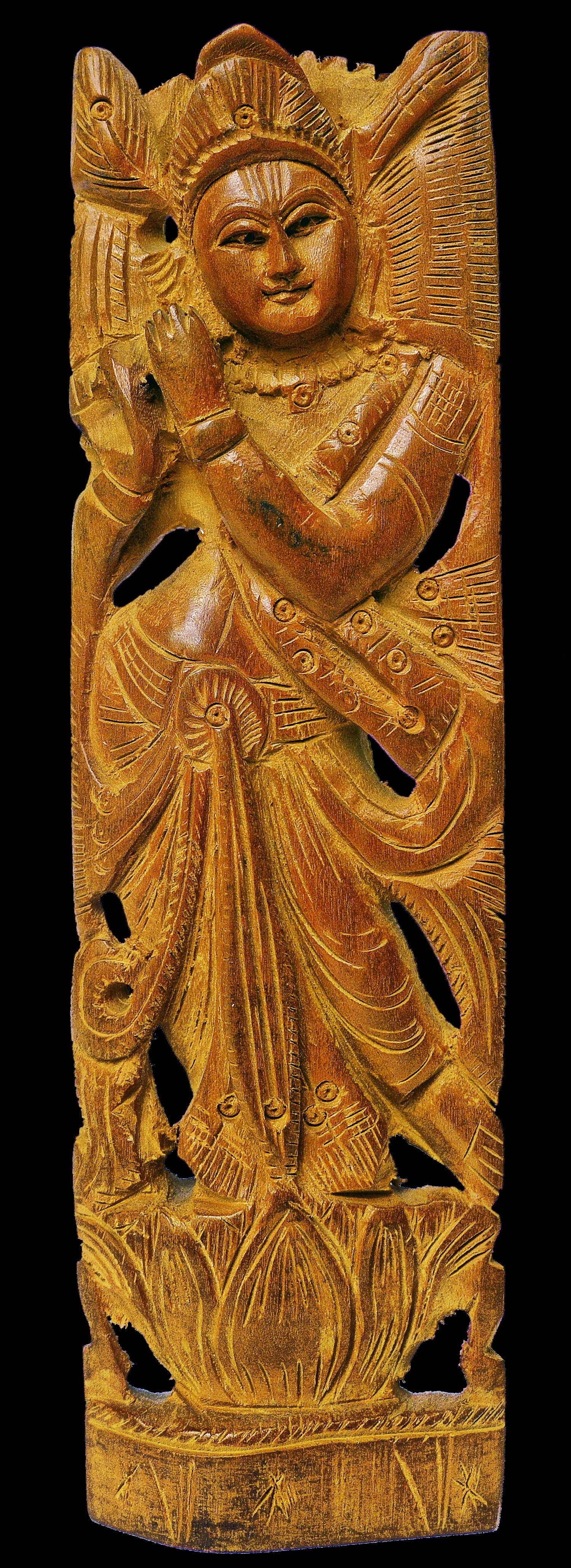 gold colored, carving - craft product, holzfigur, evil, studio shot, black background, close-up, 4K, sculpture, indian, tand, holy, no people, hand carved, Phone HD Wallpaper