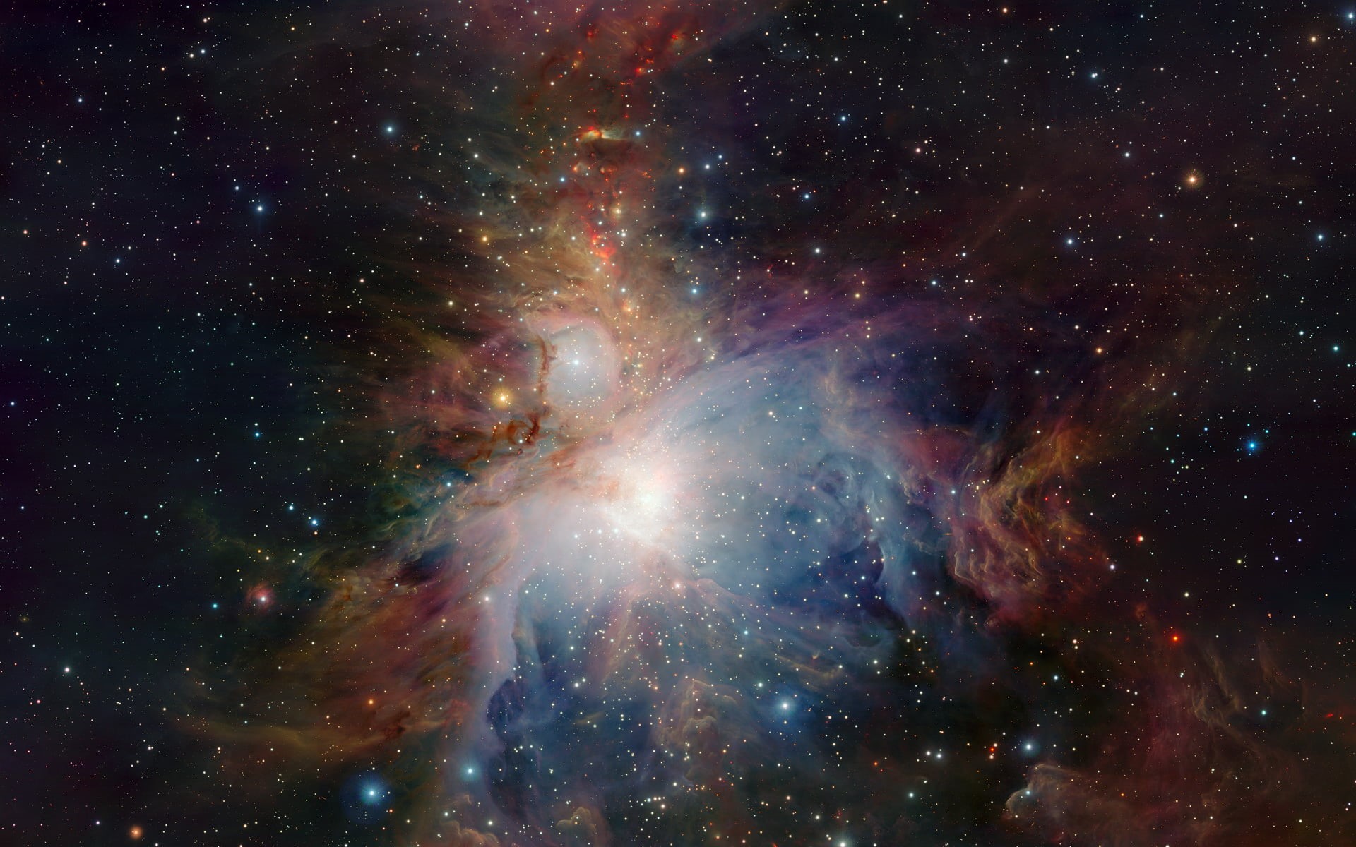 glowing, luminosity, black, space, nature, illuminated, no people, night, beauty in nature, mystery, red, abstract, astronomy, sky, blue, painting, dust, HD Wallpaper