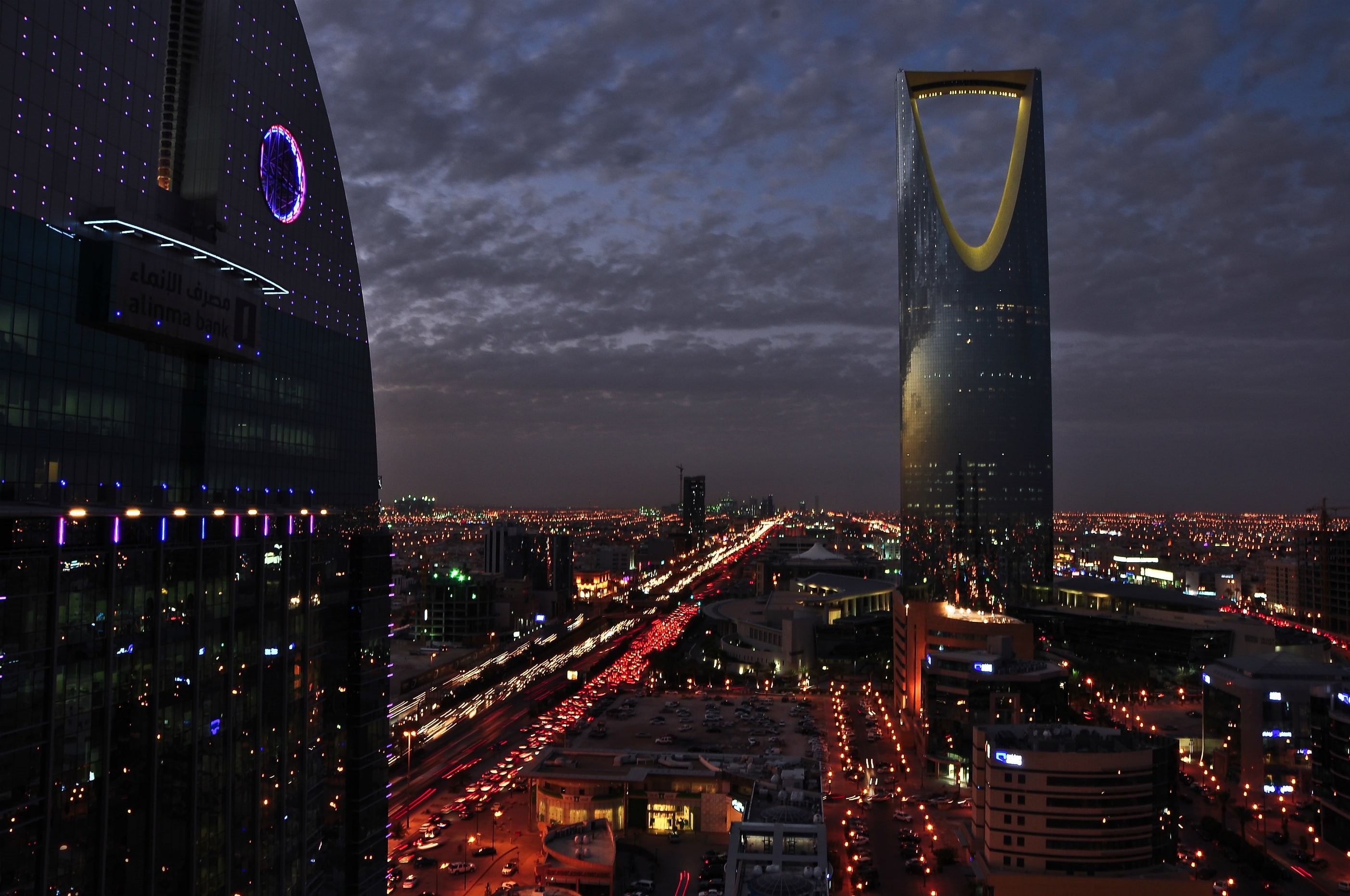 lights, riyadh, city, night, saudi, 2K, arabia, HD Wallpaper