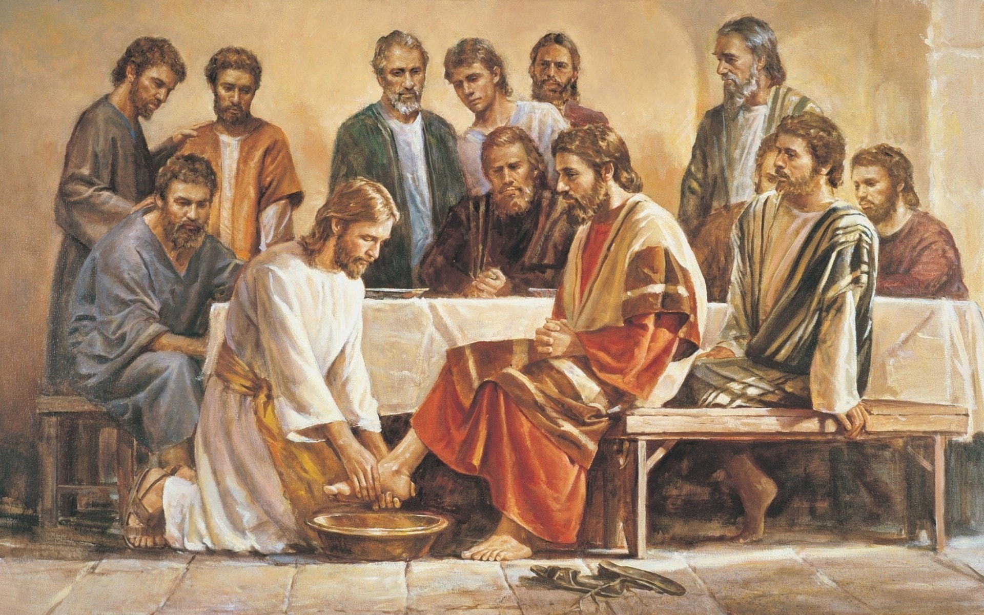 1080P, People, Painting, Religious, Religion, Apostles, Jesus, HD Wallpaper