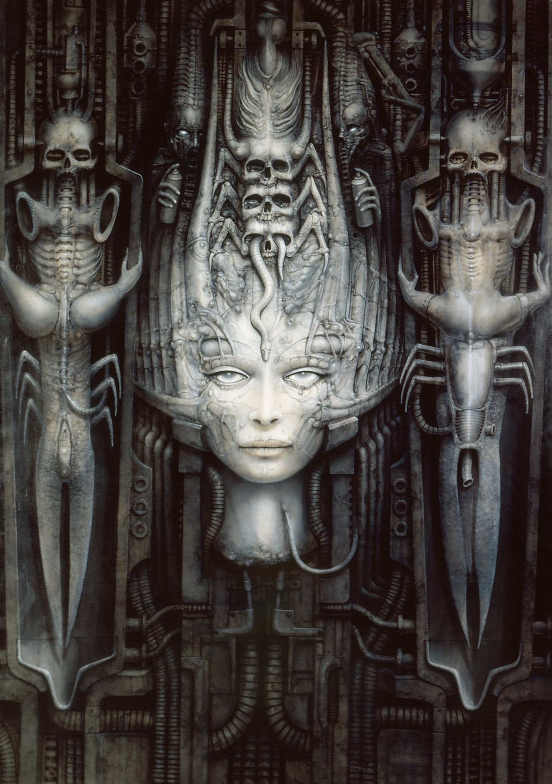 the past, ornate, sci, place of worship, art, fi, spirituality, Evil, sculpture, Giger, history, r, carving - craft product, craft, artwork, male likeness, Phone HD Wallpaper