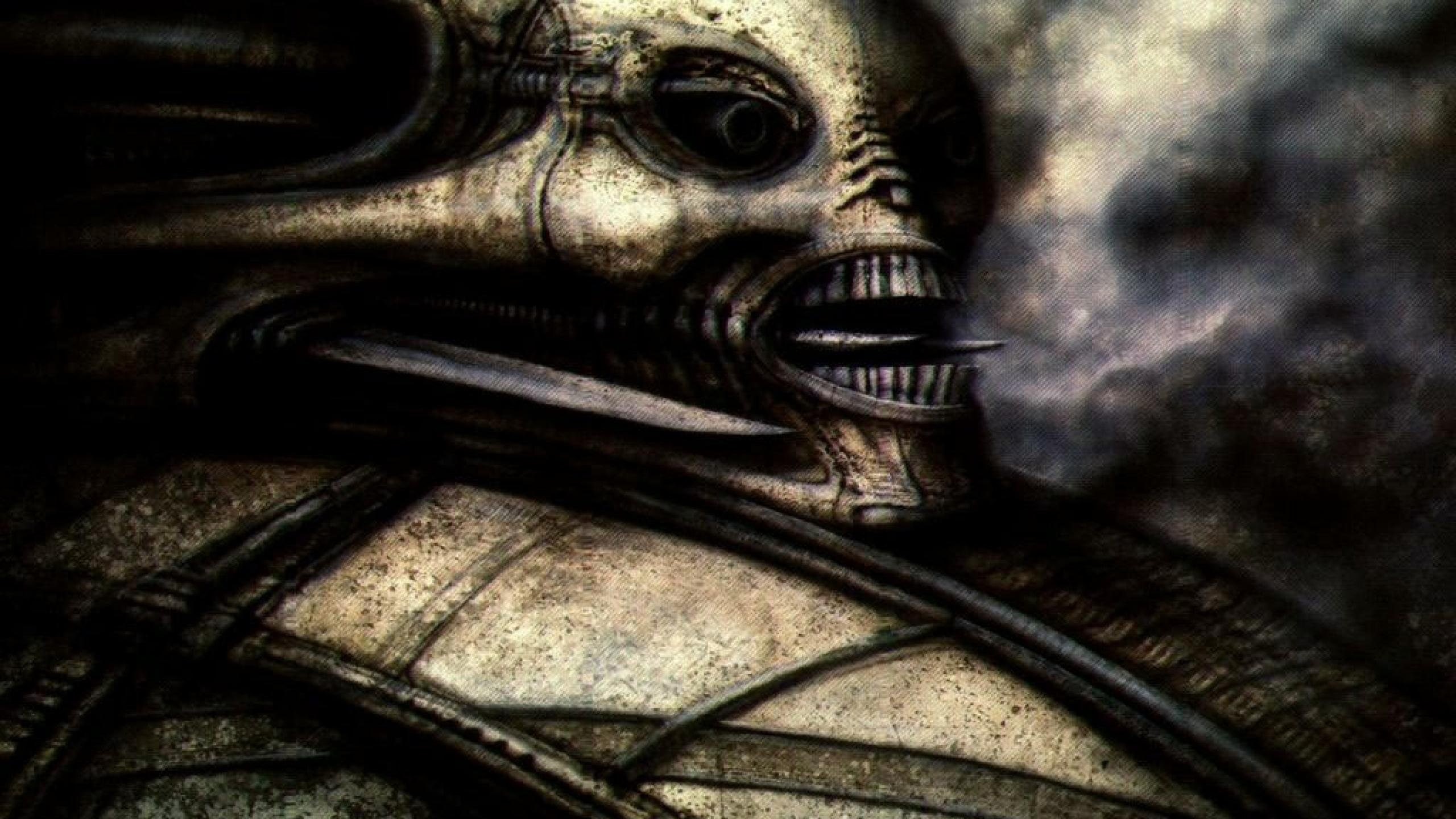 representation, artistic, 2K, r, outdoors, Dark, focus on foreground, male likeness, Giger, statue, metal, art, sci, art and craft, Evil, close-up, craft, HD Wallpaper