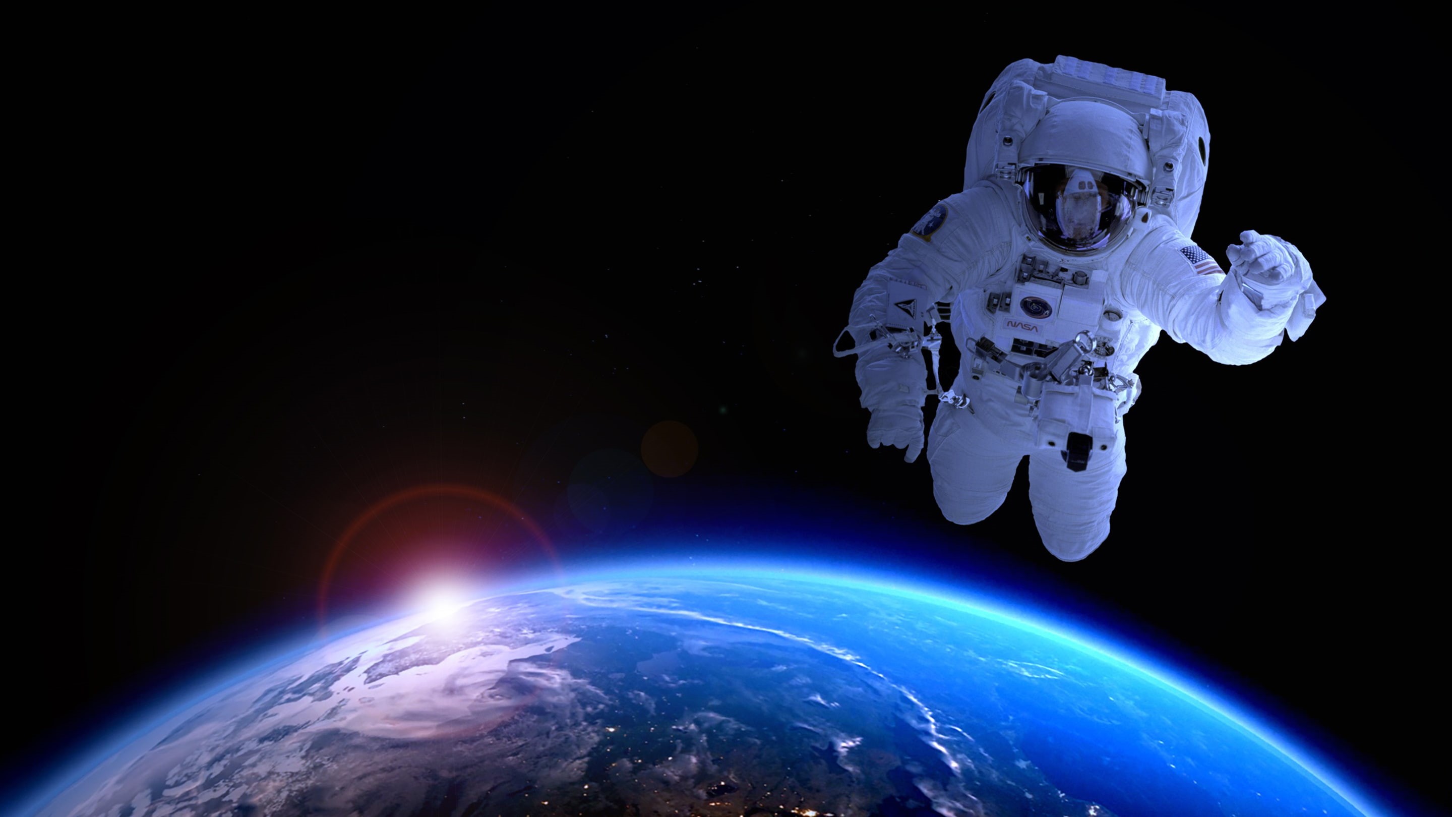 Space, Astronaut, 2K, Earth, HD Wallpaper