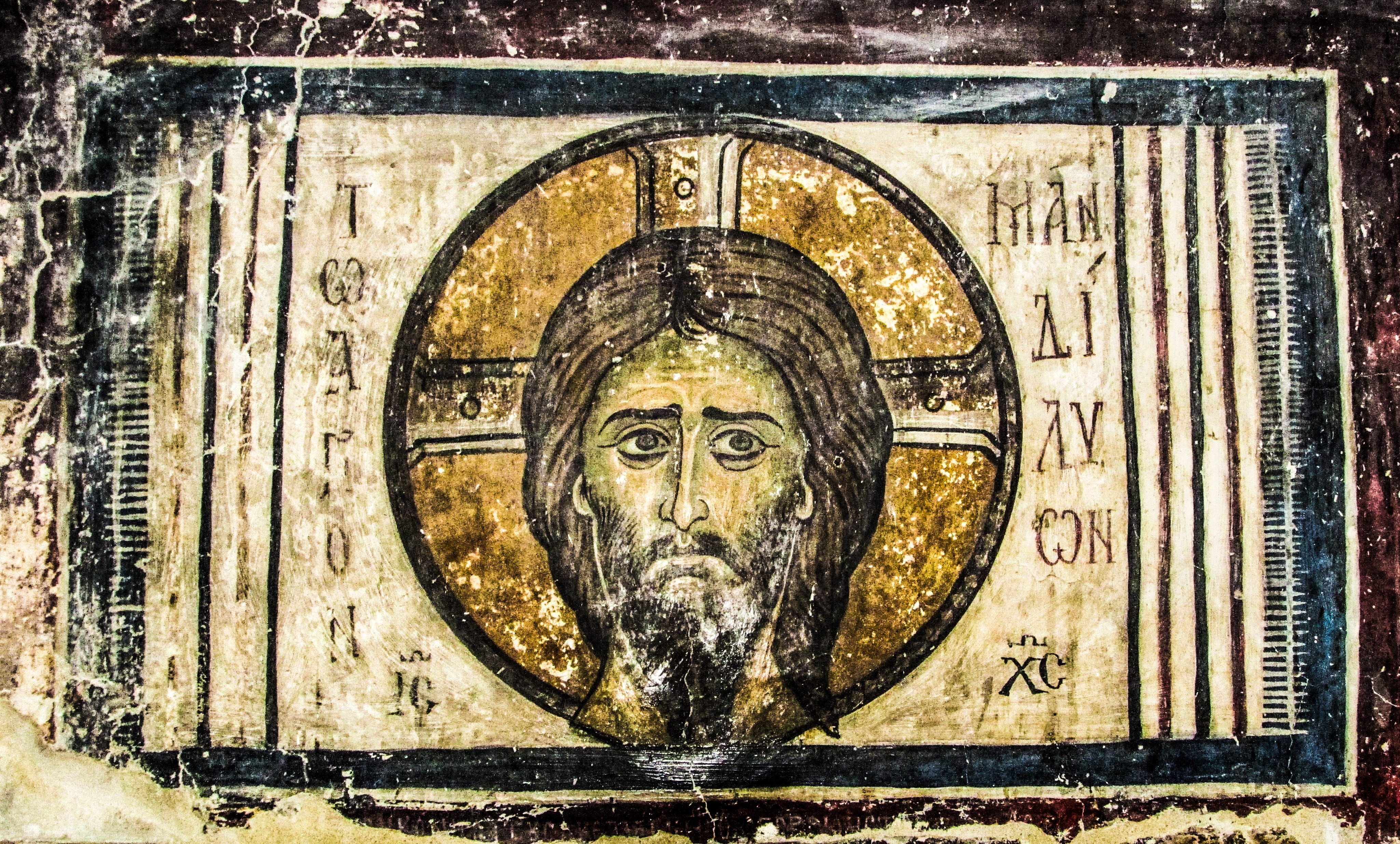 antique, indoors, no people, art and craft, painting, holy handkerchief, cyprus, jesus, backgrounds, religion, full frame, history, close-up, wall - building feature, HD Wallpaper