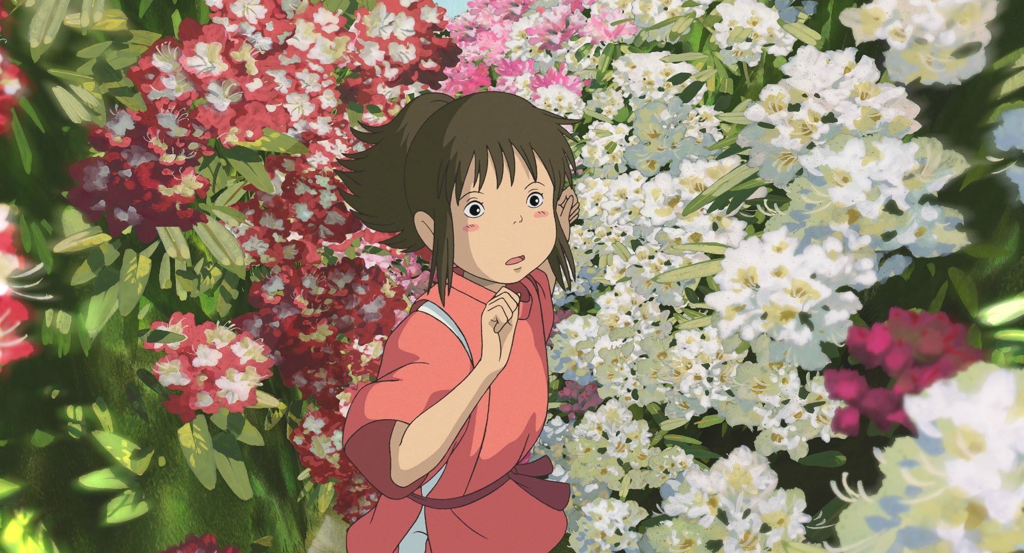 Spirted Away, Chihiro, 1080P, flowers, anime, anime girls, Studio Ghibli, HD Wallpaper