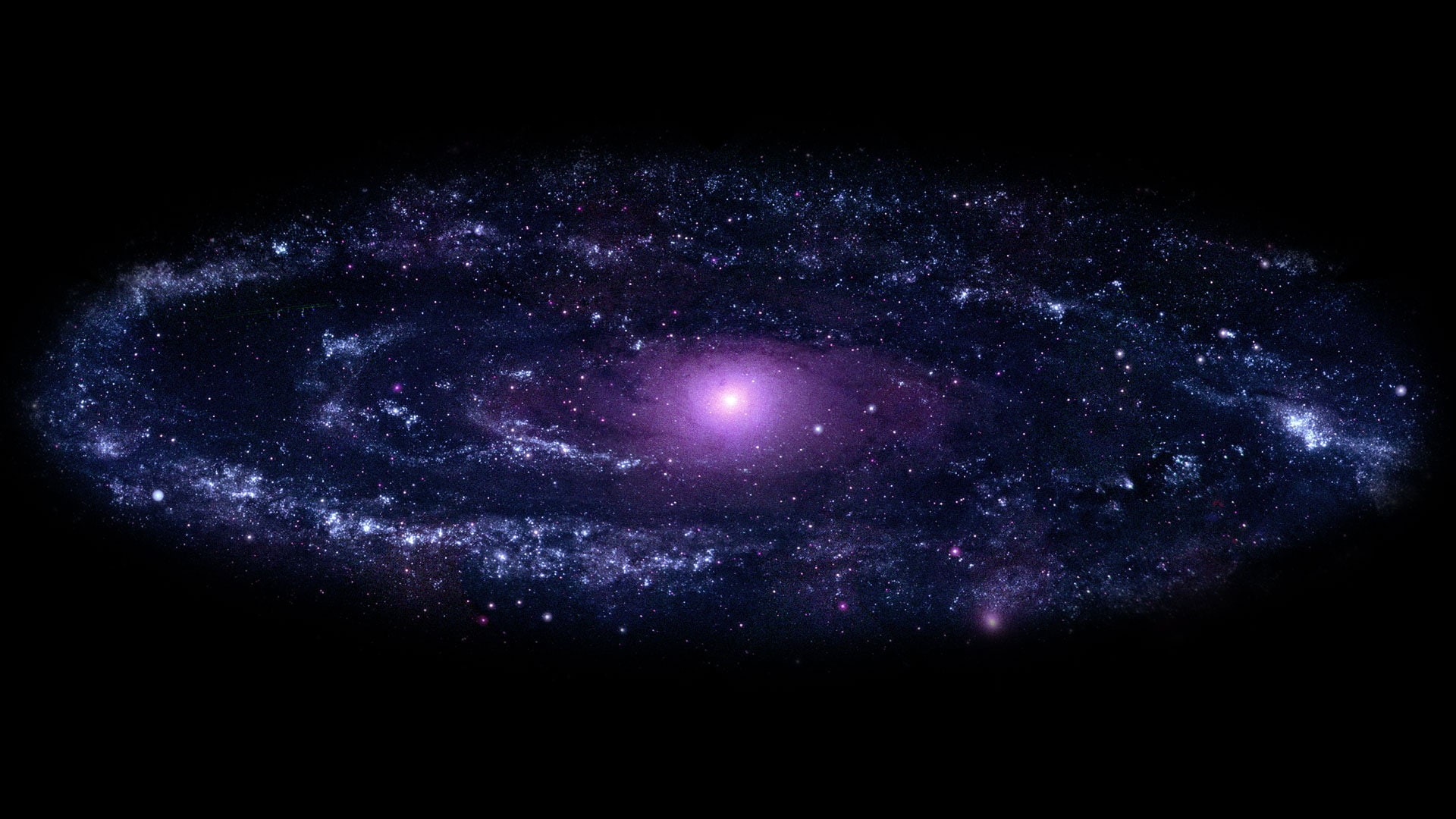 1080P, galaxy, purple, space, milky, stars, way, hd, HD Wallpaper