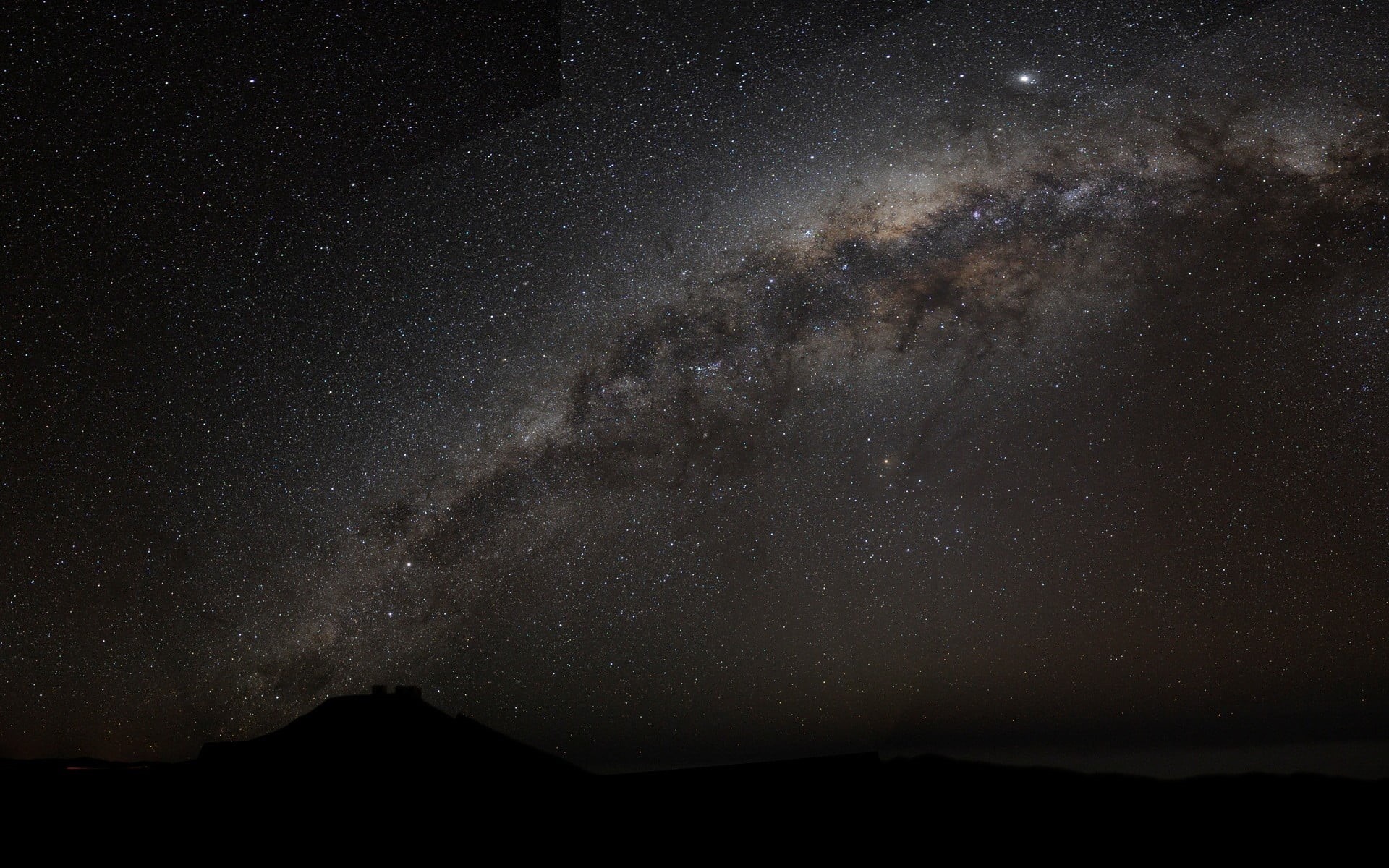 constellation, idyllic, Milky Way, astronomy, 1080P, star, infinity, silhouette, mountain, night, star - space, no people, nature, star field, beauty in nature, HD Wallpaper