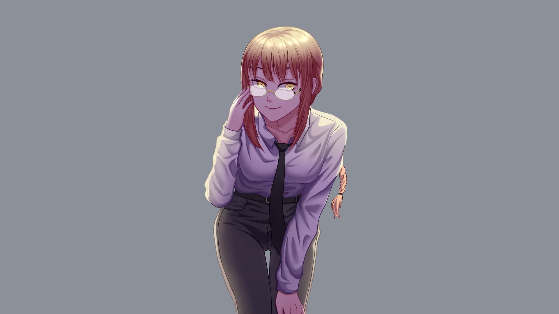 artwork, manga, 1080P, tie, Makima (Chainsaw Man), Chainsaw Man, HD Wallpaper