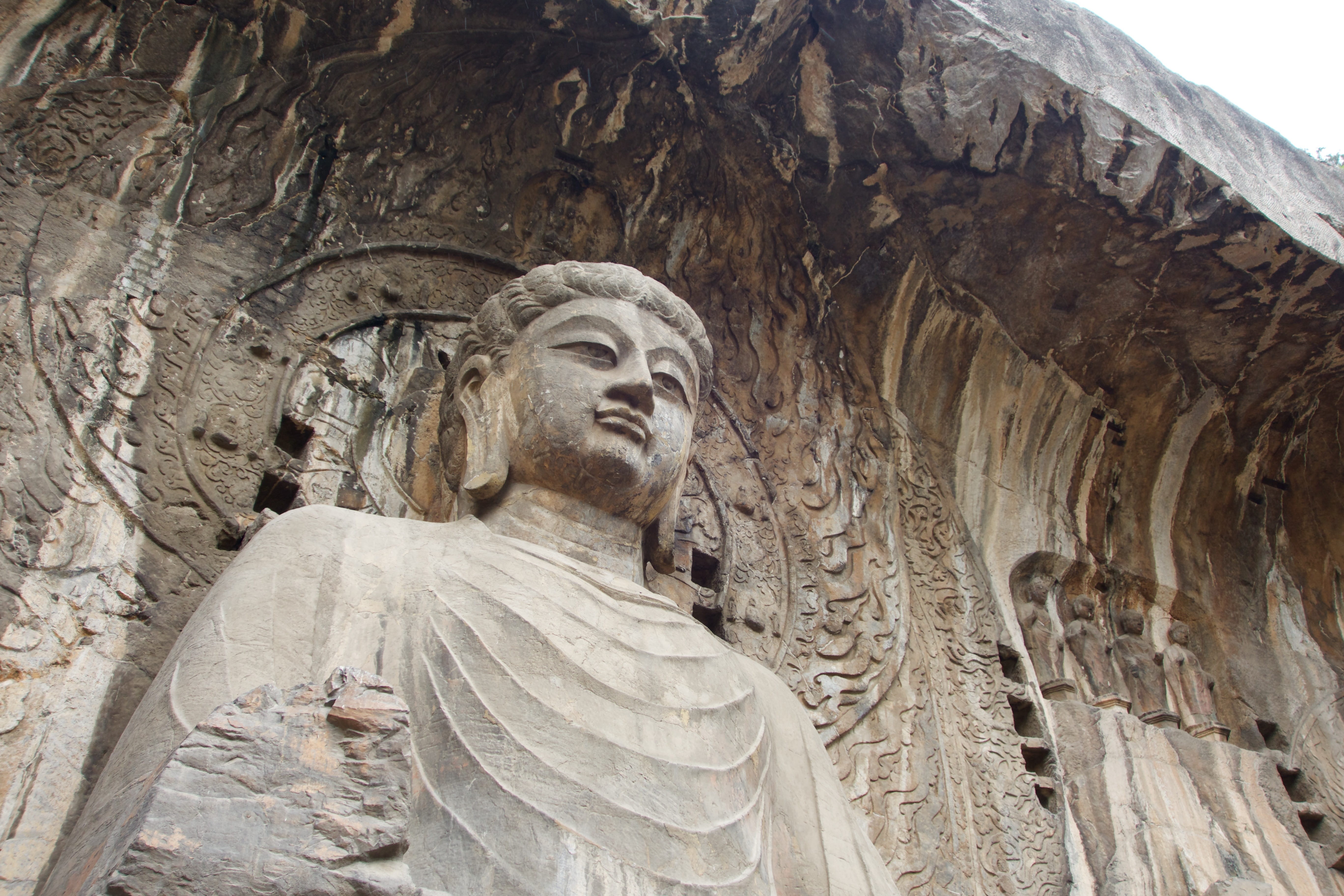 creativity, representation, Longmen Grottoes, idol, outdoors, human representation, architecture, monument, Shrine, ancient civilization, statue, art and craft, HD Wallpaper