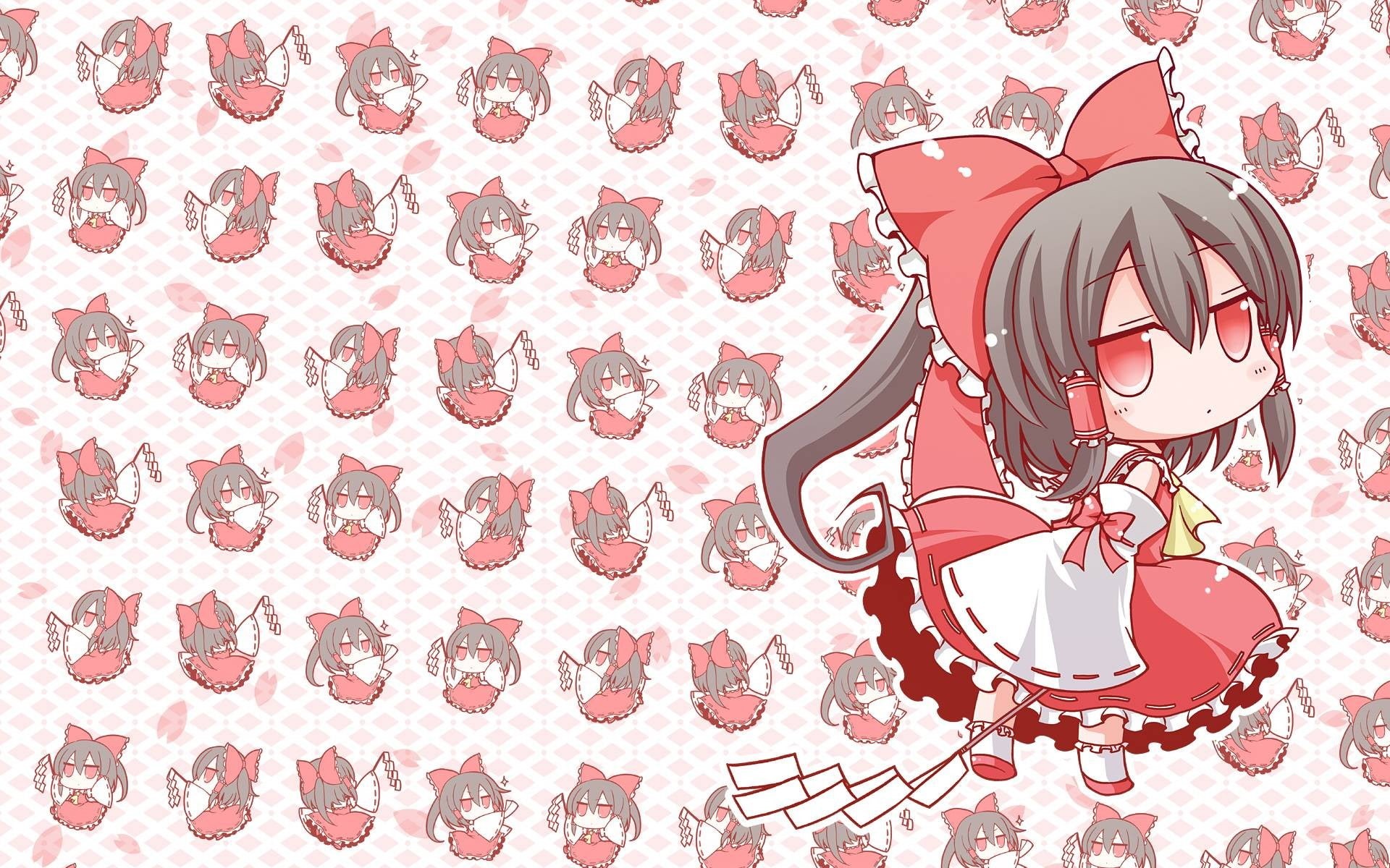 Hakurei Reimu, 1080P, Touhou, anime girls, HD Wallpaper