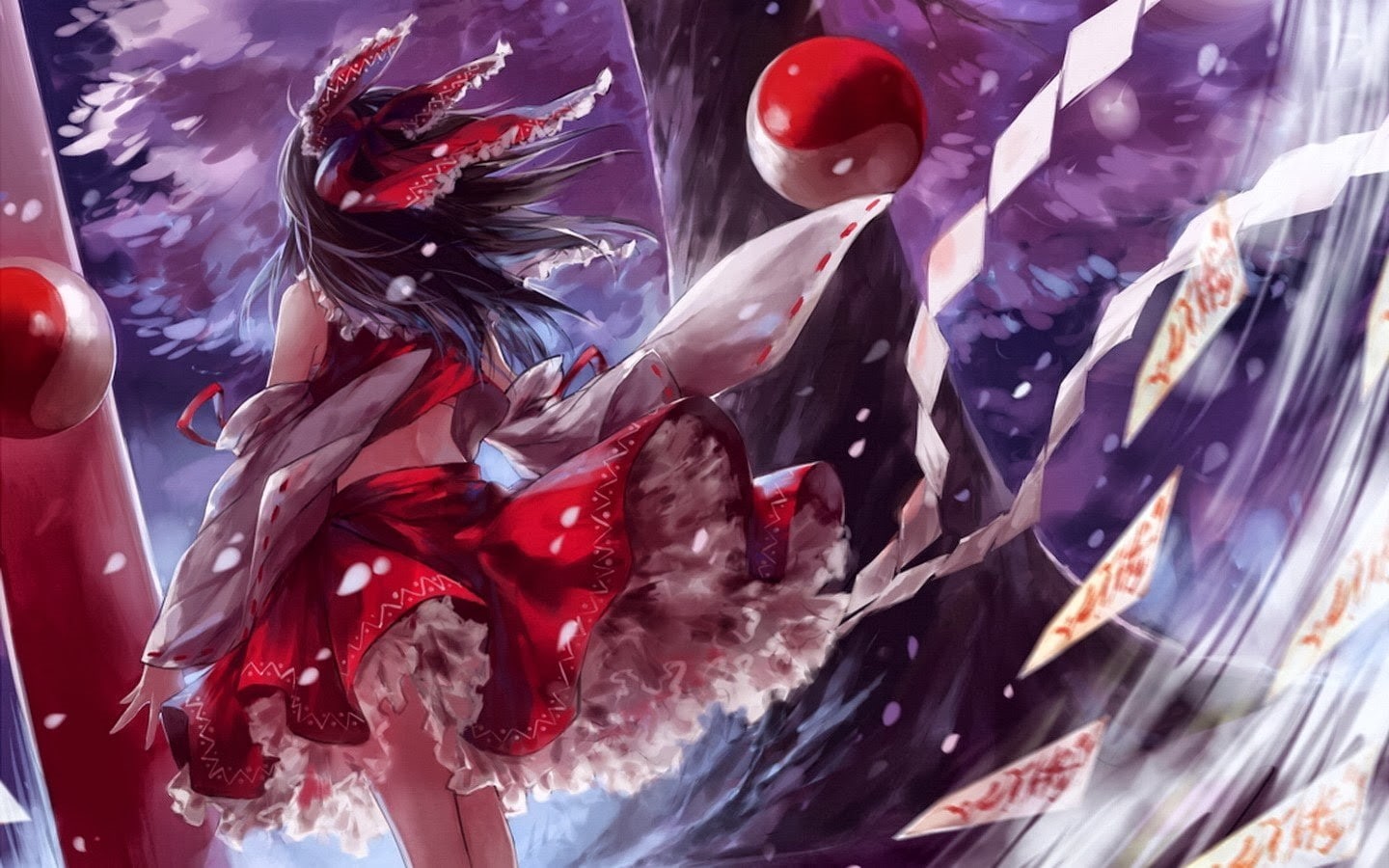 celebration, animal, animals in the wild, full frame, indoors, close-up, red, Touhou, anime girls, 720P, nature, choice, fantasy art, water, multi colored, HD Wallpaper