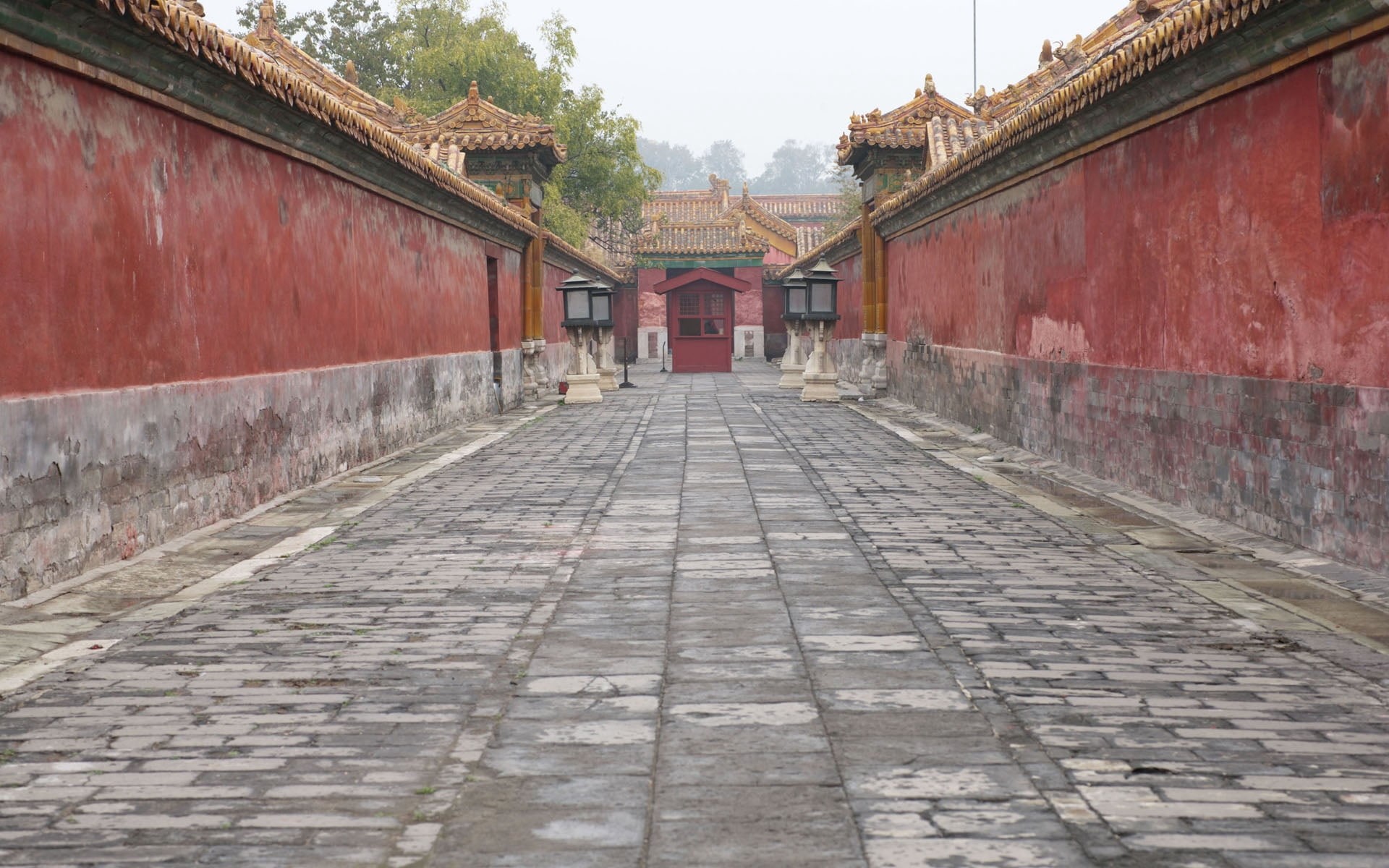 red, entrance, chinese Culture, brick, footpath, travel Destinations, temple - Building, beijing, forbidden City, sky, gate, buddhism, nature, city, travel, HD Wallpaper