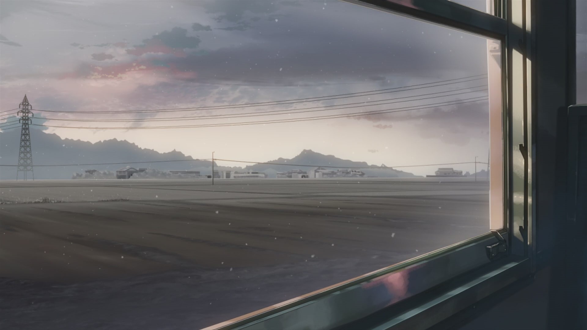 transparent, built structure, indoors, nature, sky, 5 Centimeters Per Second, glass - material, train, cloud - sky, 1080P, travel, car, transportation, HD Wallpaper