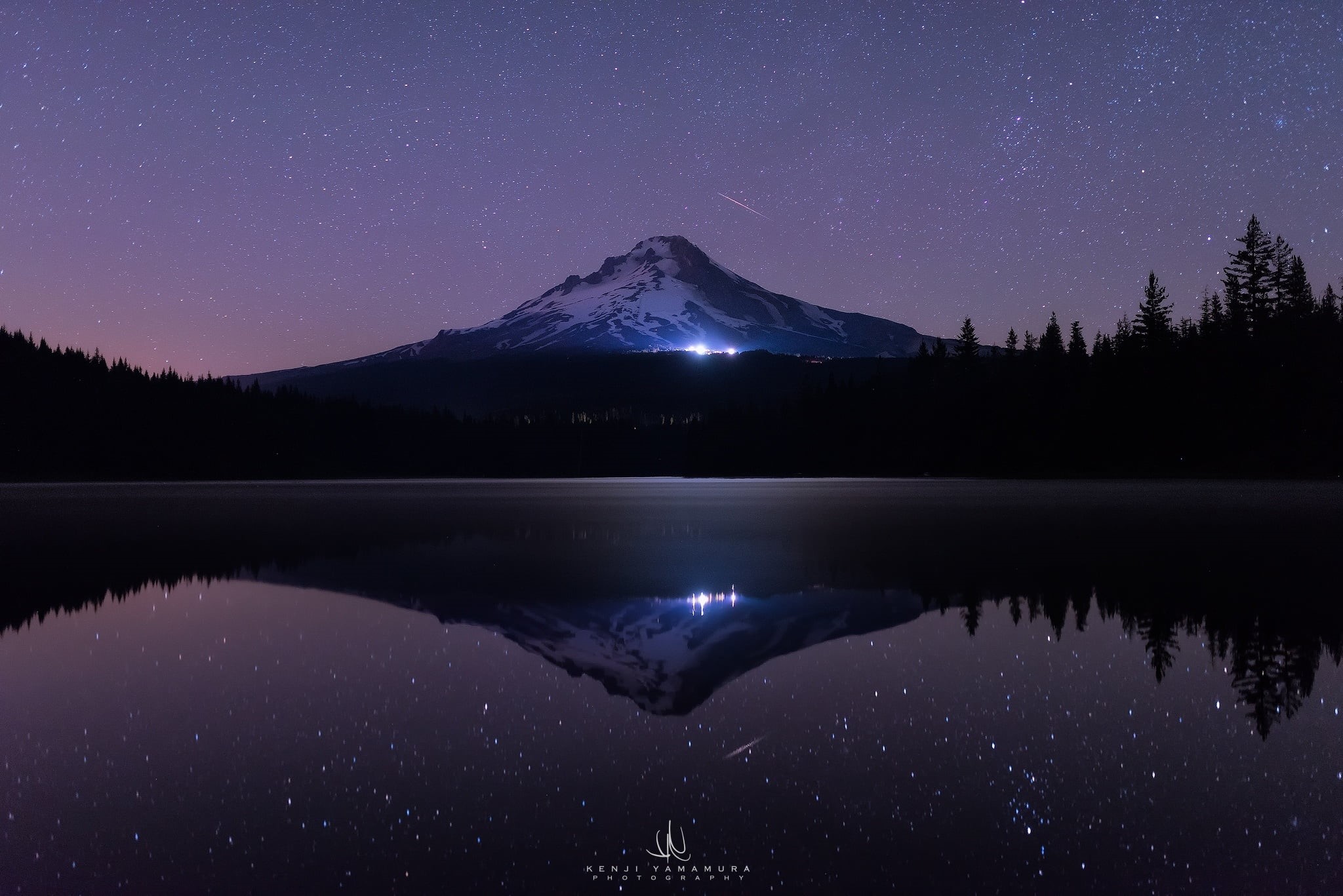 canada, mount, blue, forest, darkness, Kenji Yamamura, tree, travel, ate, night, scenics - nature, shooting star, beauty In Nature, lake, no People, astronomy, HD Wallpaper