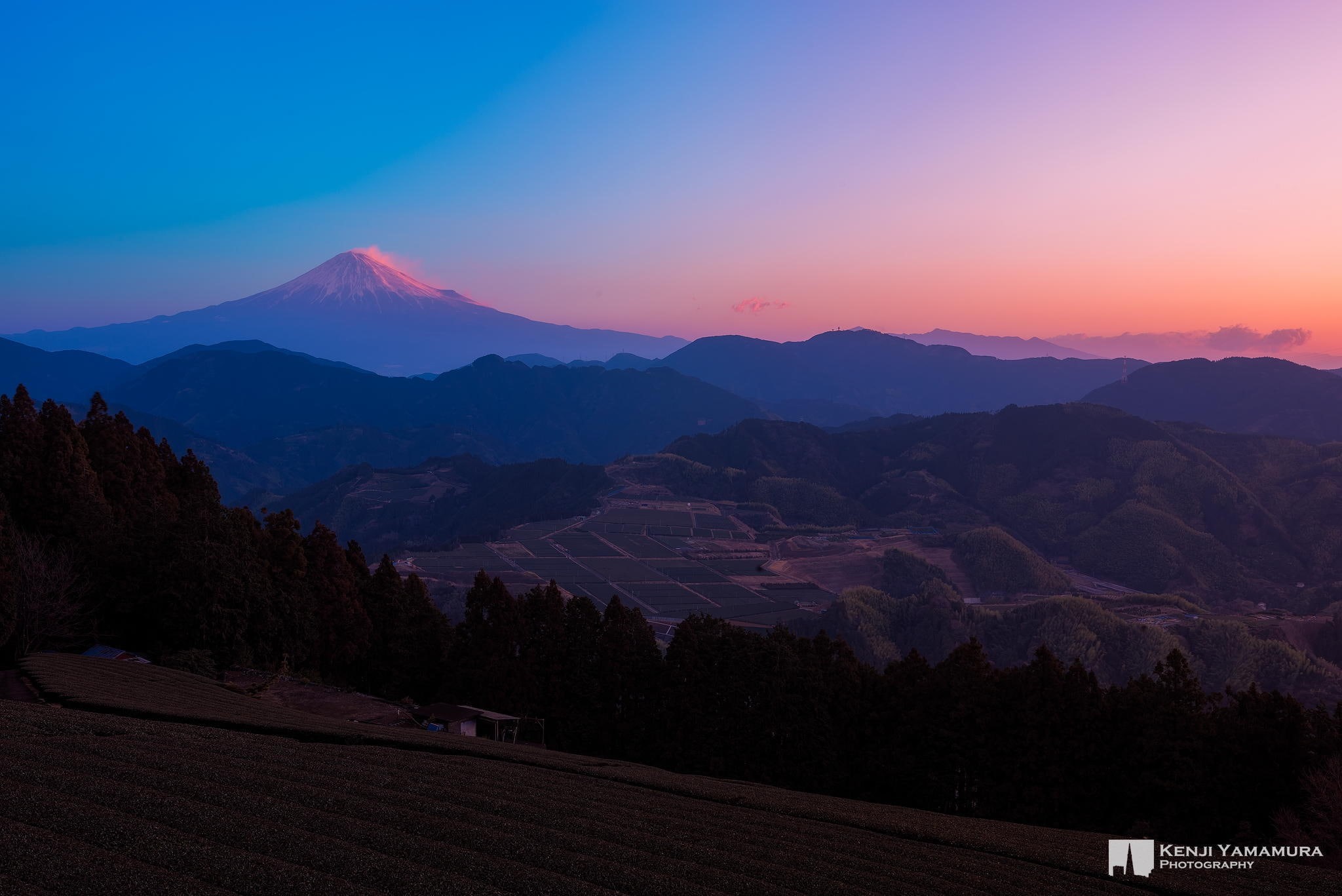 sunset, 1080P, Mount Fuji, the sky, Kenji Yamamura, photographer, lake Yamanaka, Japan, HD Wallpaper