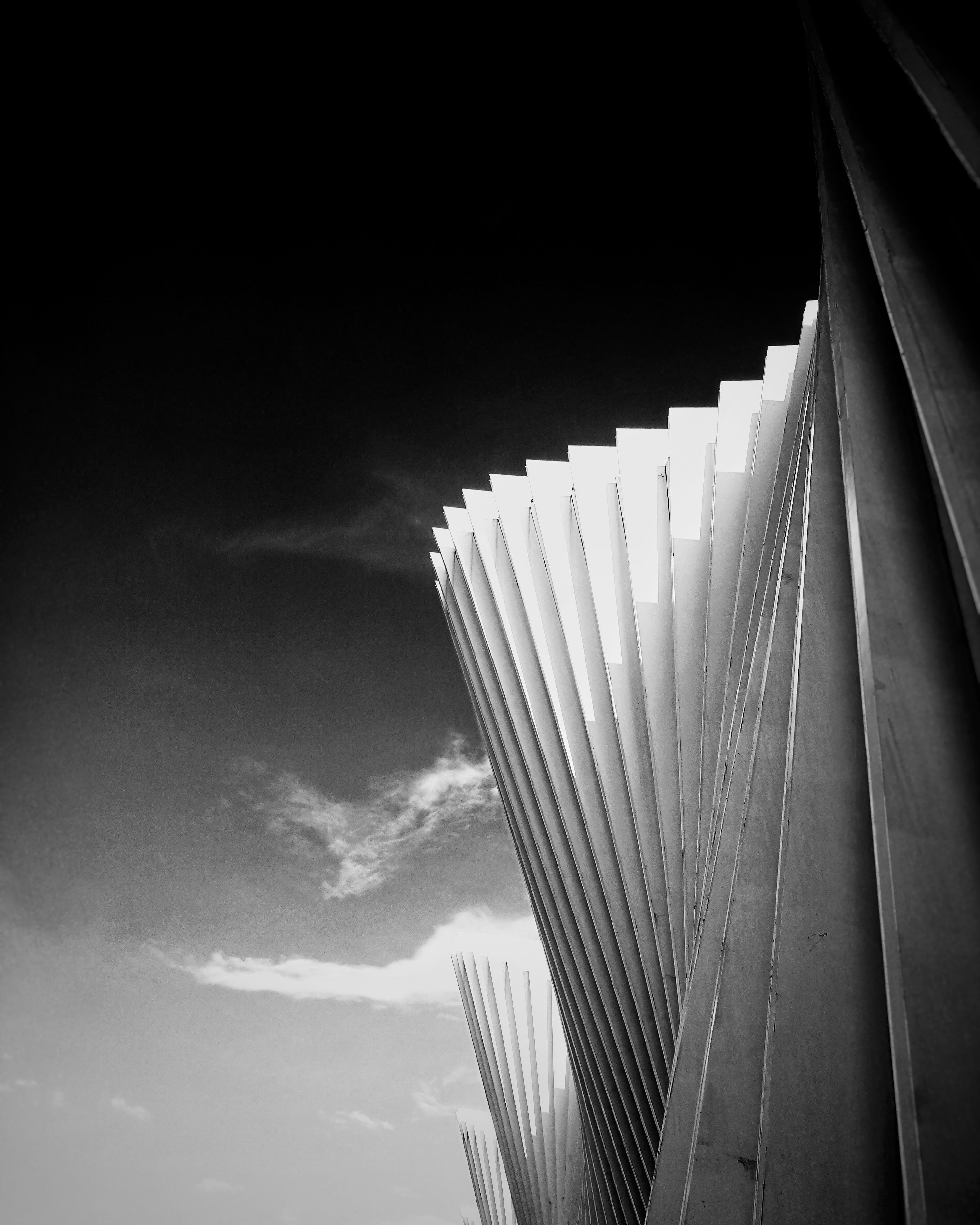 in a row, abstract, nature, 2K, modern, housing, tall - high, office building exterior, column, low angle view, building exterior, sky, skyscraper, cloud - sky, Phone HD Wallpaper