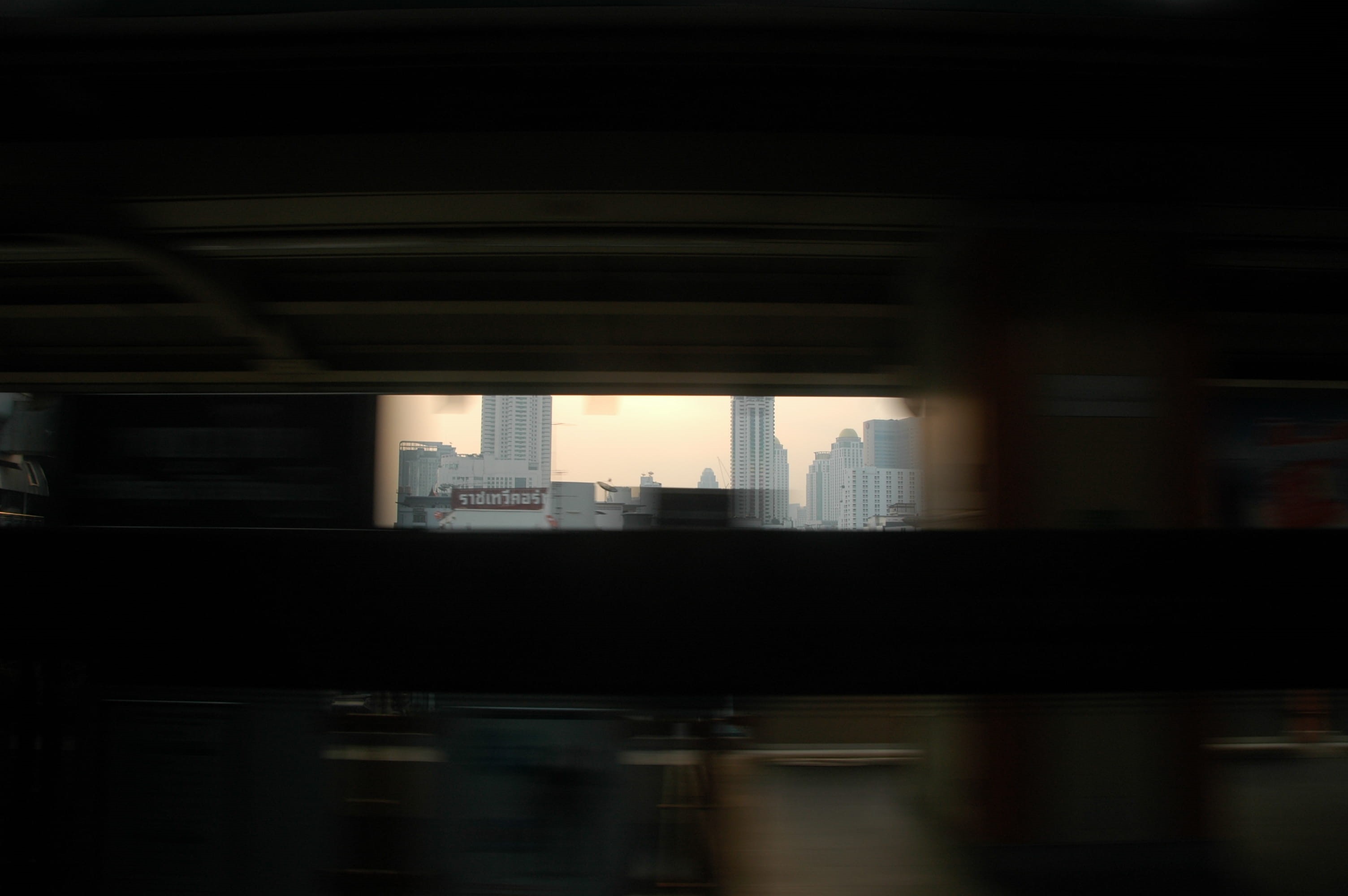 built structure, connection, skyscraper, led, cinema, mode of transportation, office building, blurred motion, building, sky, 2K, buildings, sliding door, HD Wallpaper
