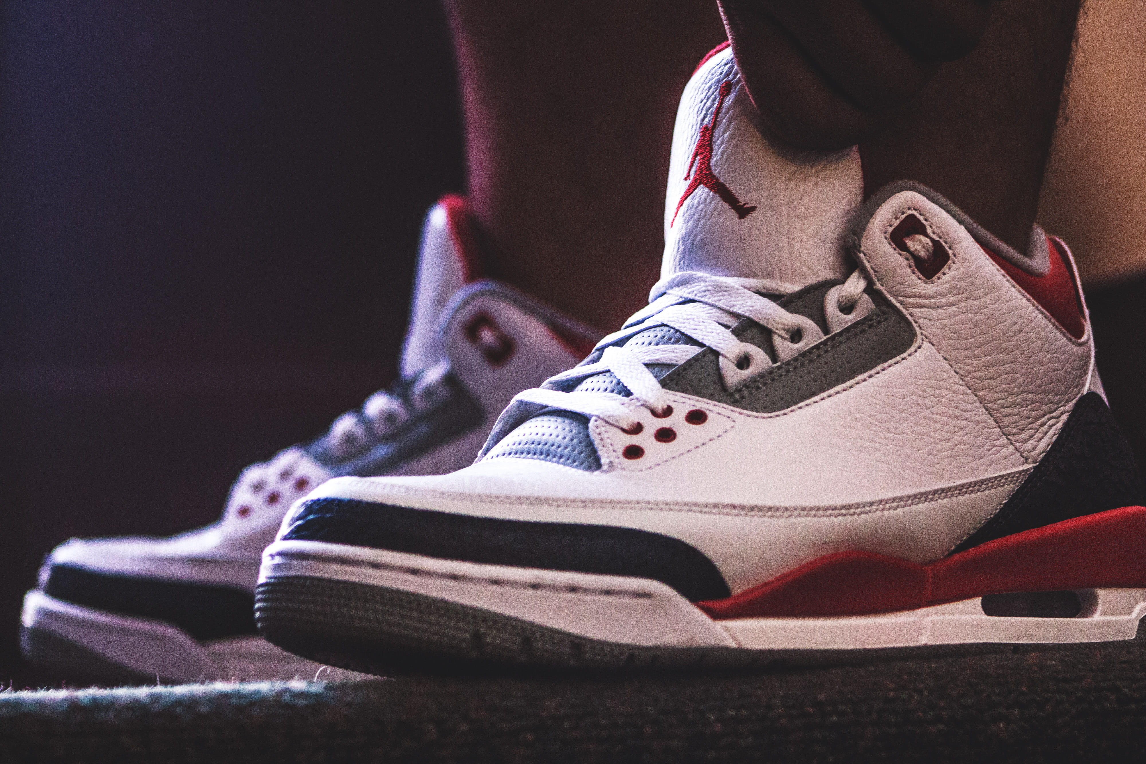 Nike, human limb, close-up, shoes, leather, various, body part, jogging, Air Jordan, shoelace, people, boots, clothing, footwear, jordan, exercising, sport, HD Wallpaper