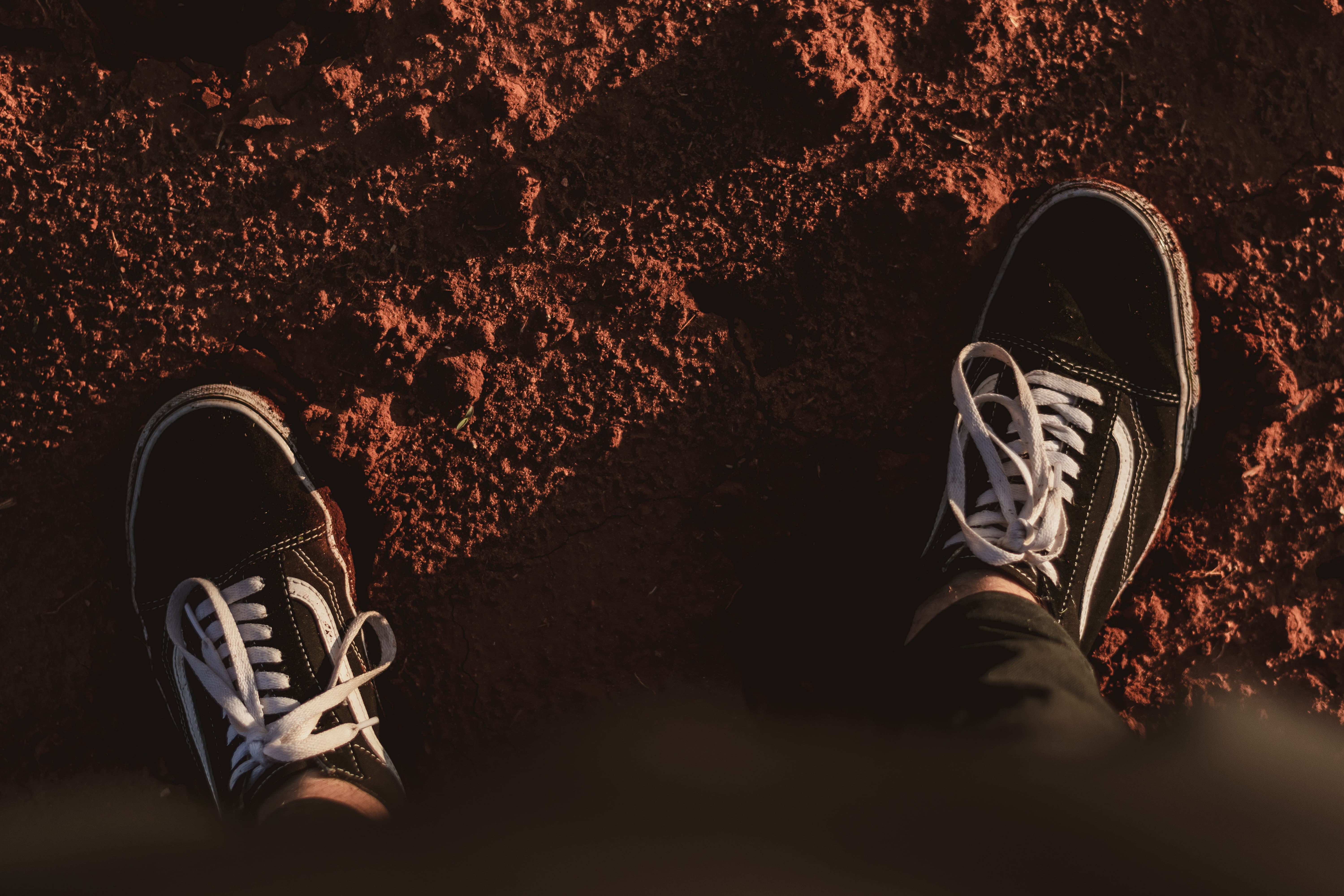 running shoe, human body part, limb, sunrise, nature, men, standing, lifestyles, running, apparel, sneaker, person, low section, directly above, clothing, HD Wallpaper