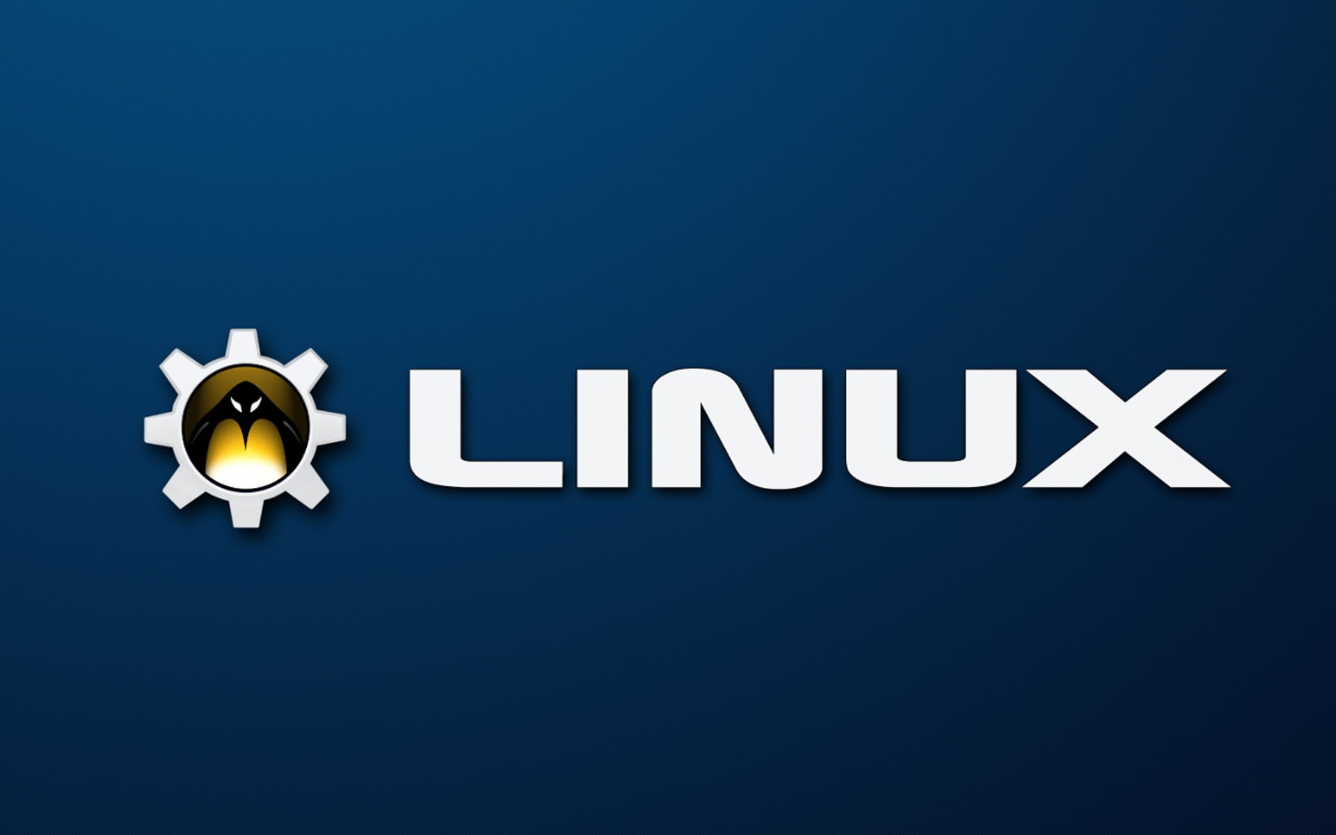 studio shot, penguins, sign, indoors, copy space, white color, technology, Linux, creativity, communication, Tux, blue background, computer icon, logo, HD Wallpaper