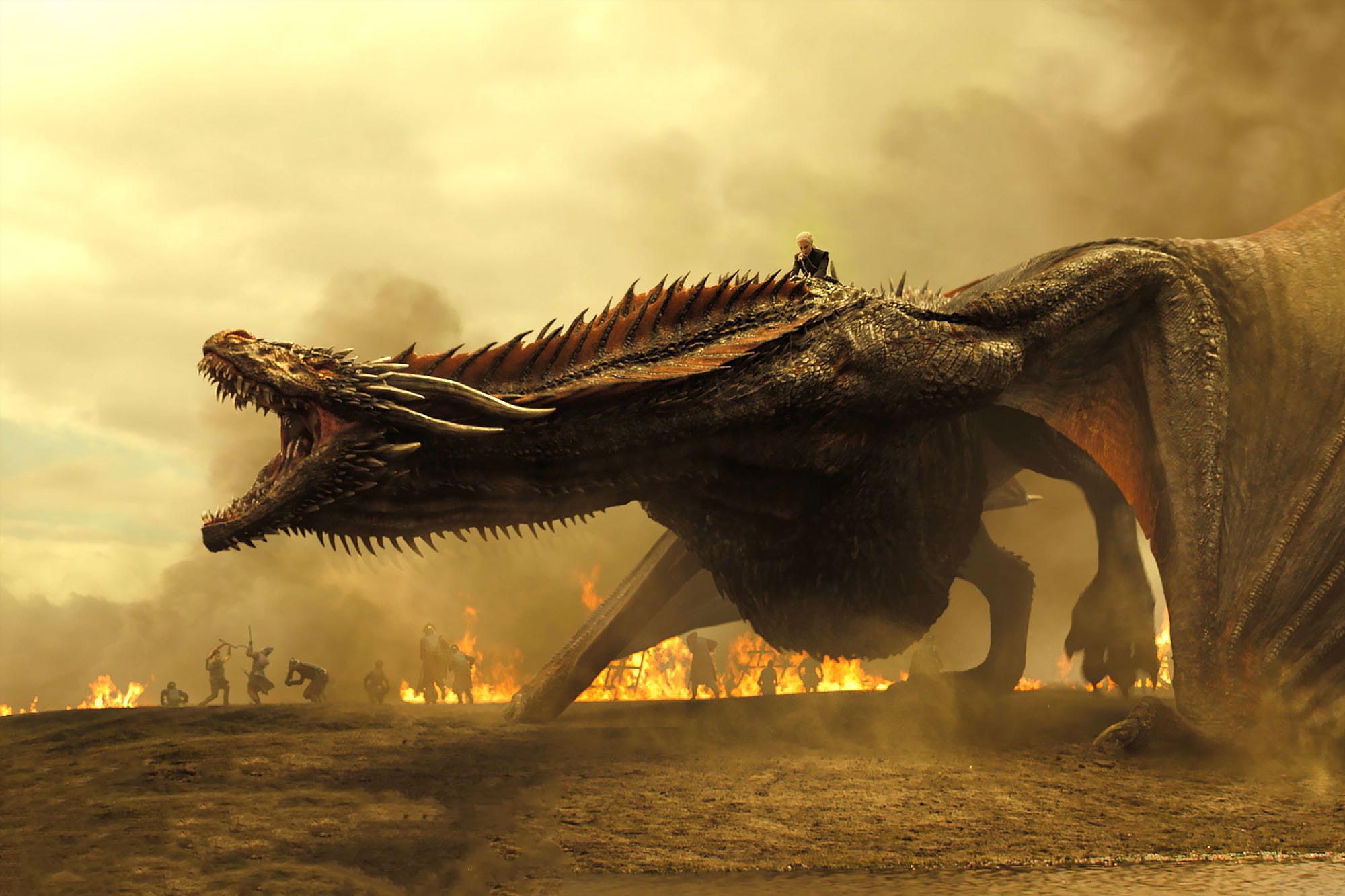 1080P, Game of Thrones, series, dragon, fire, Daenerys Targaryen, TV, HD Wallpaper