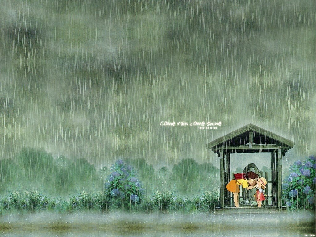 anime, Studio Ghibli, plant, lifestyles, standing, day, togetherness, My Neighbor Totoro, child, couple - relationship, nature, text, outdoors, people, HD Wallpaper