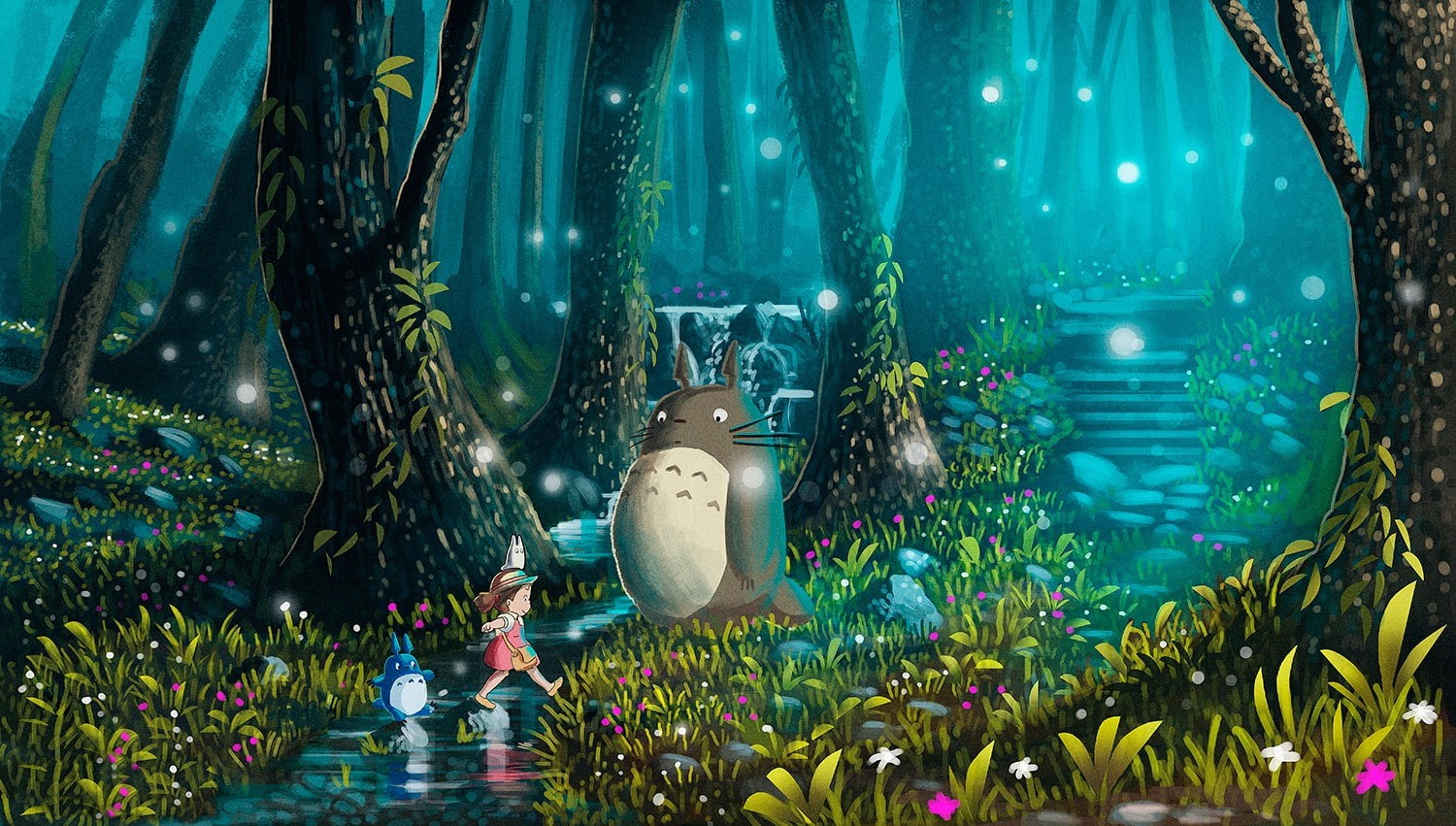 Studio Ghibli, My Neighbor Totoro, Totoro, 720P, anime girls, anime, HD Wallpaper