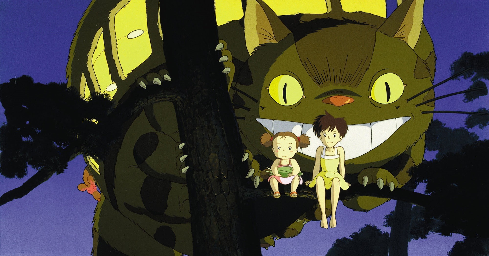craft, male likeness, creativity, plant, built structure, 1080P, anime, day, architecture, female likeness, My Neighbor Totoro, low angle view, sky, Totoro, HD Wallpaper
