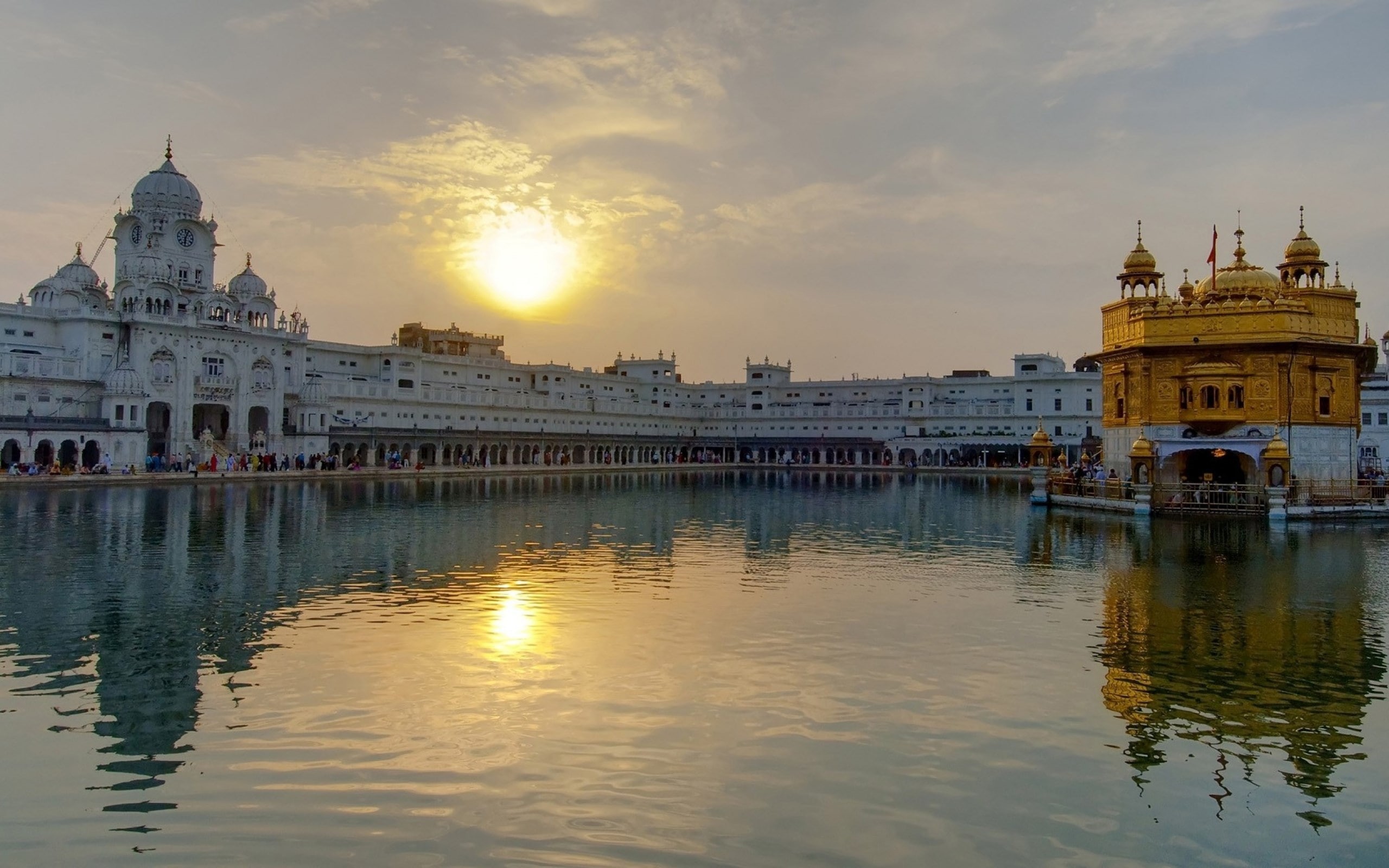 waterfront, reflection, religion, building exterior, water, built structure, no people, spirituality, cloud - sky, architecture, sunset, travel destinations, HD Wallpaper