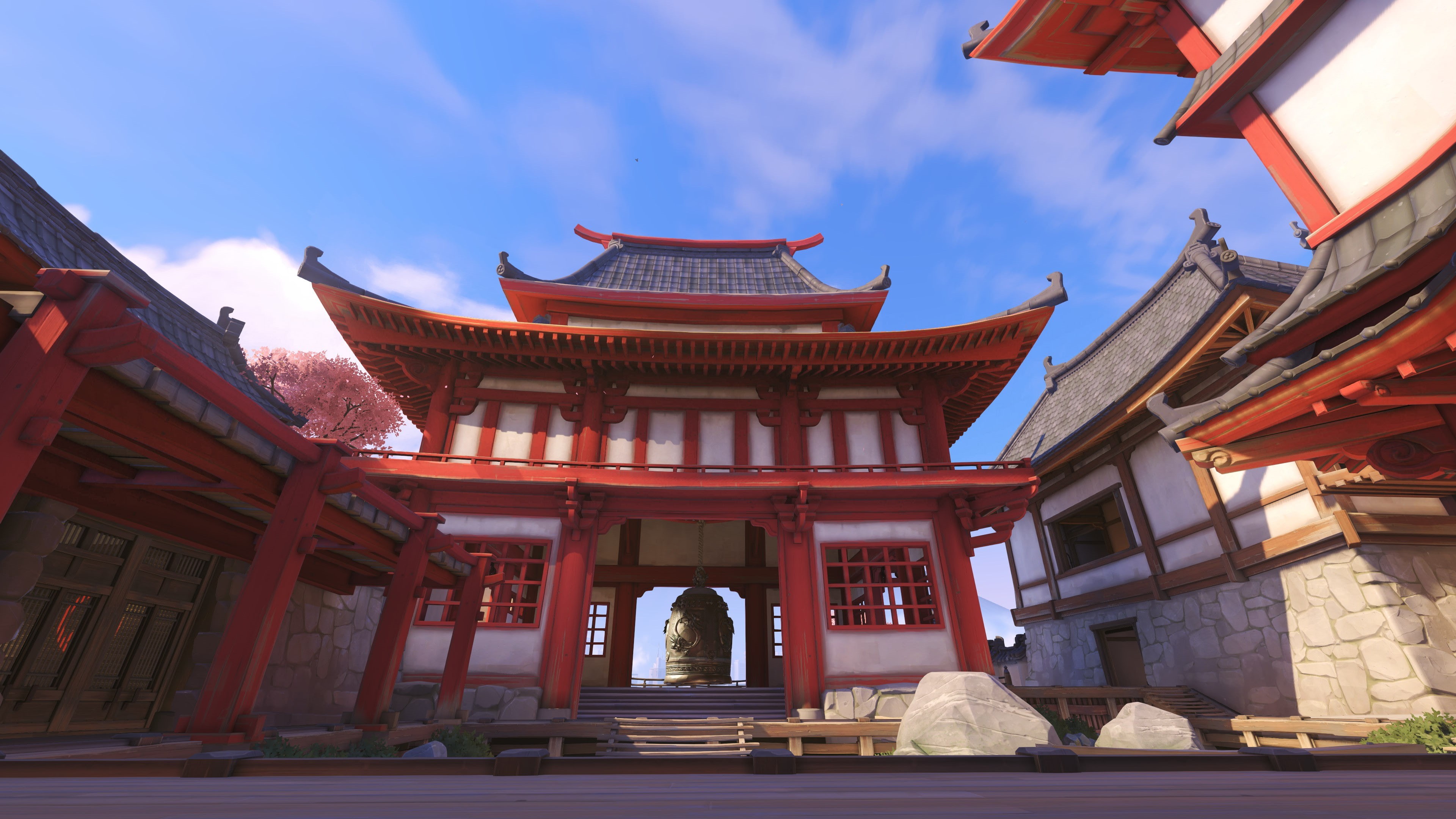 nature, no people, outdoors, cloud - sky, Overwatch, place of worship, building, architecture, architectural column, spirituality, city, Hanamura (Overwatch), HD Wallpaper
