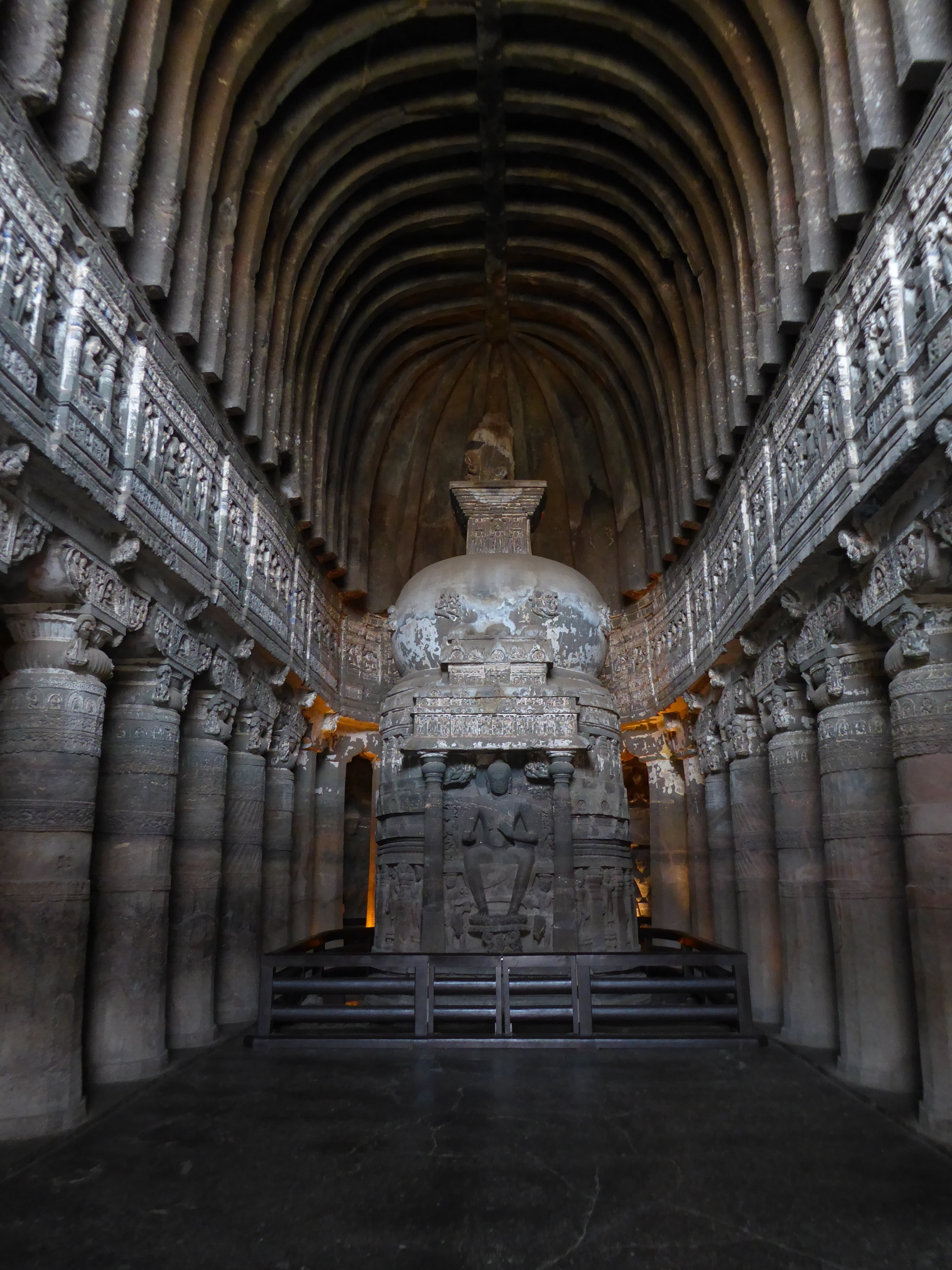 building, sacred, day, grotto, no people, sculpture, stone carving, ceiling, religion, cave, the way forward, place of worship, temple, history, ancient, Phone HD Wallpaper