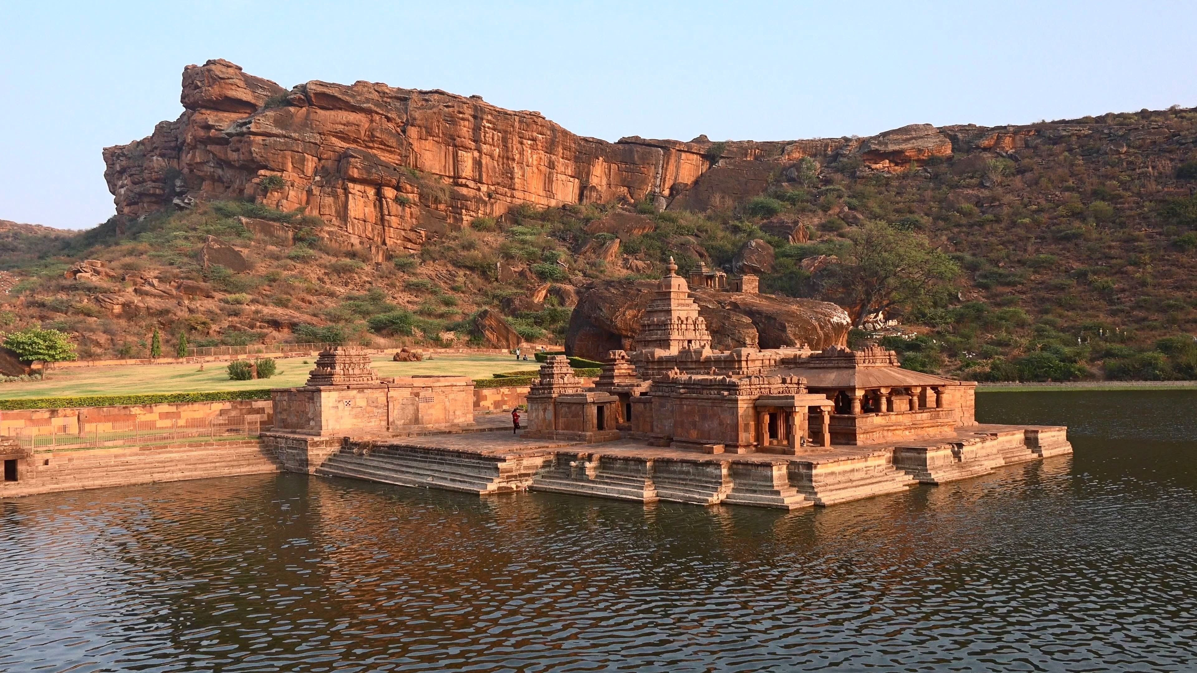 bhootnath temple, india, 4K, bagalkot, badami, karnataka, temple, HD Wallpaper