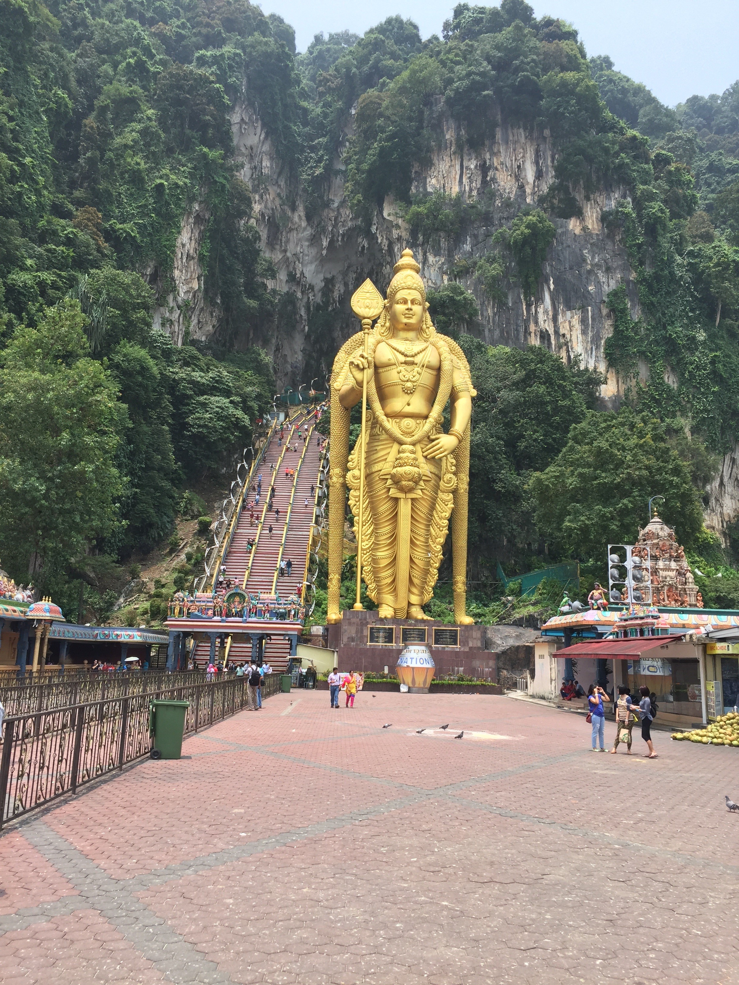 day, representation, group of people, batu caves, 2K, indian, place of worship, temple, human representation, travel destinations, sculpture, architecture, Phone HD Wallpaper