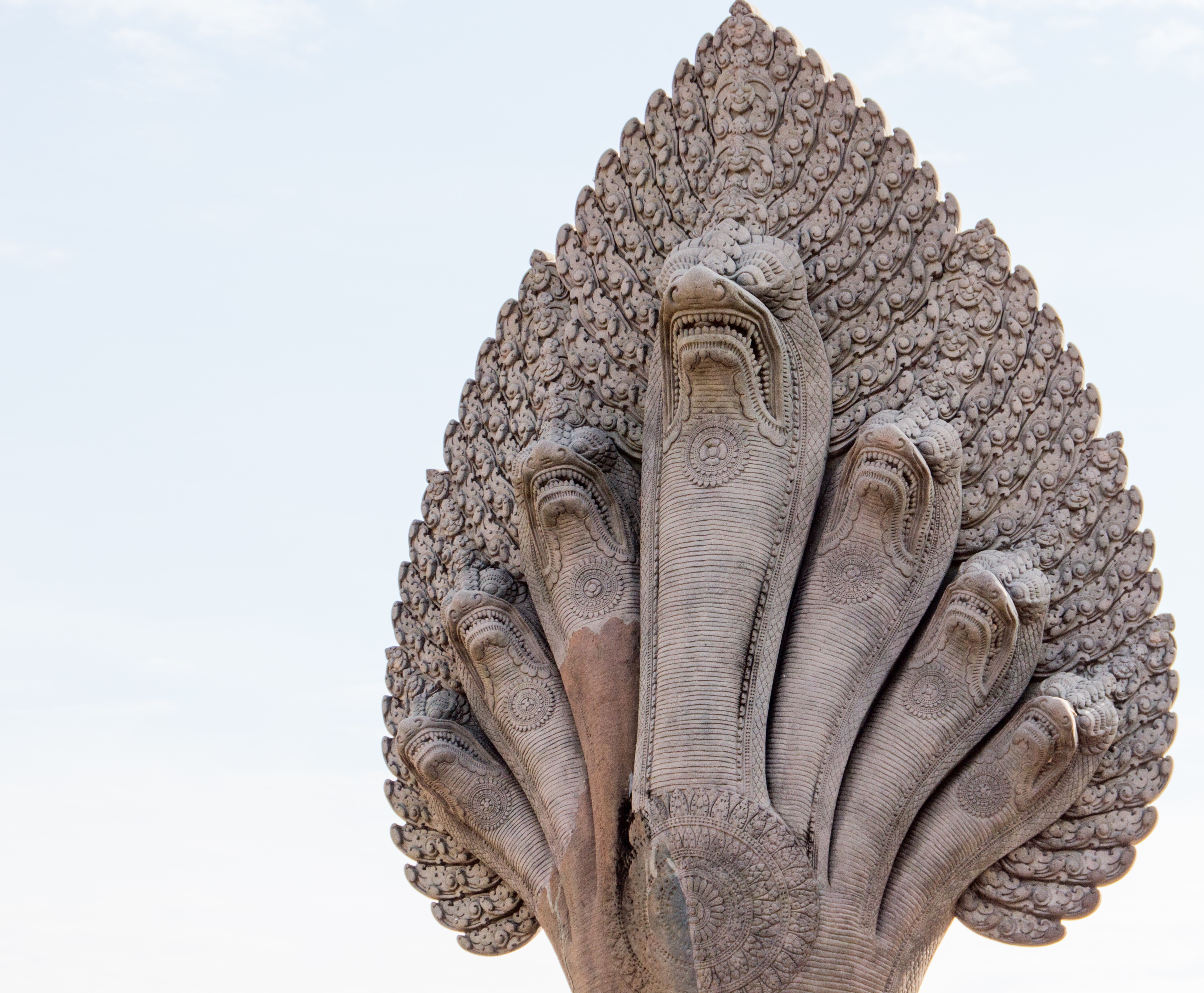 Angkor Wat, Nag, 4K, Cambodia, God, statue, HD Wallpaper