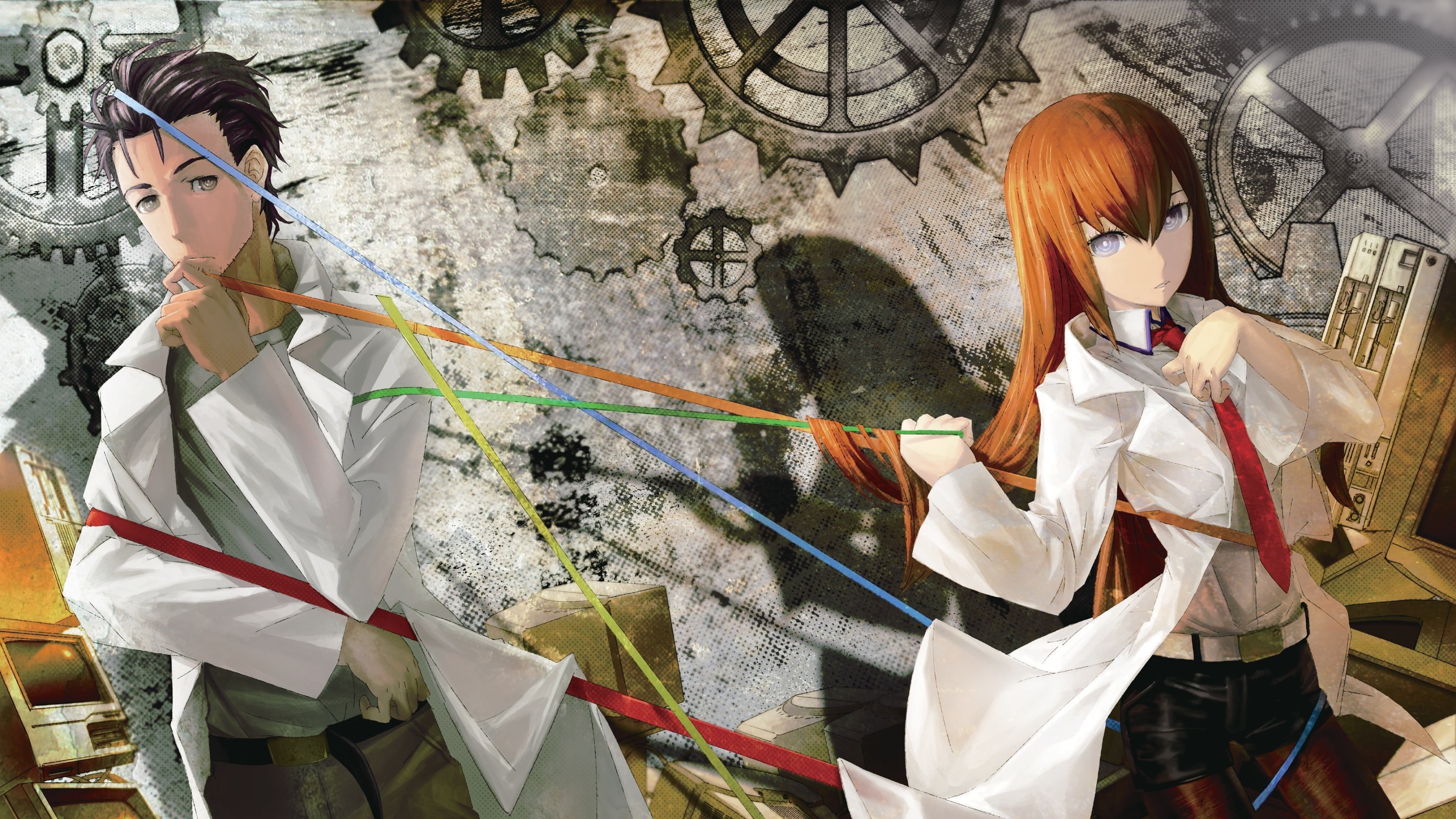built structure, females, characters, time travel, long, real people, indoors, leisure activity, day, fashion, Okabe Rintarou, standing, sleeved, Steins;Gate, HD Wallpaper