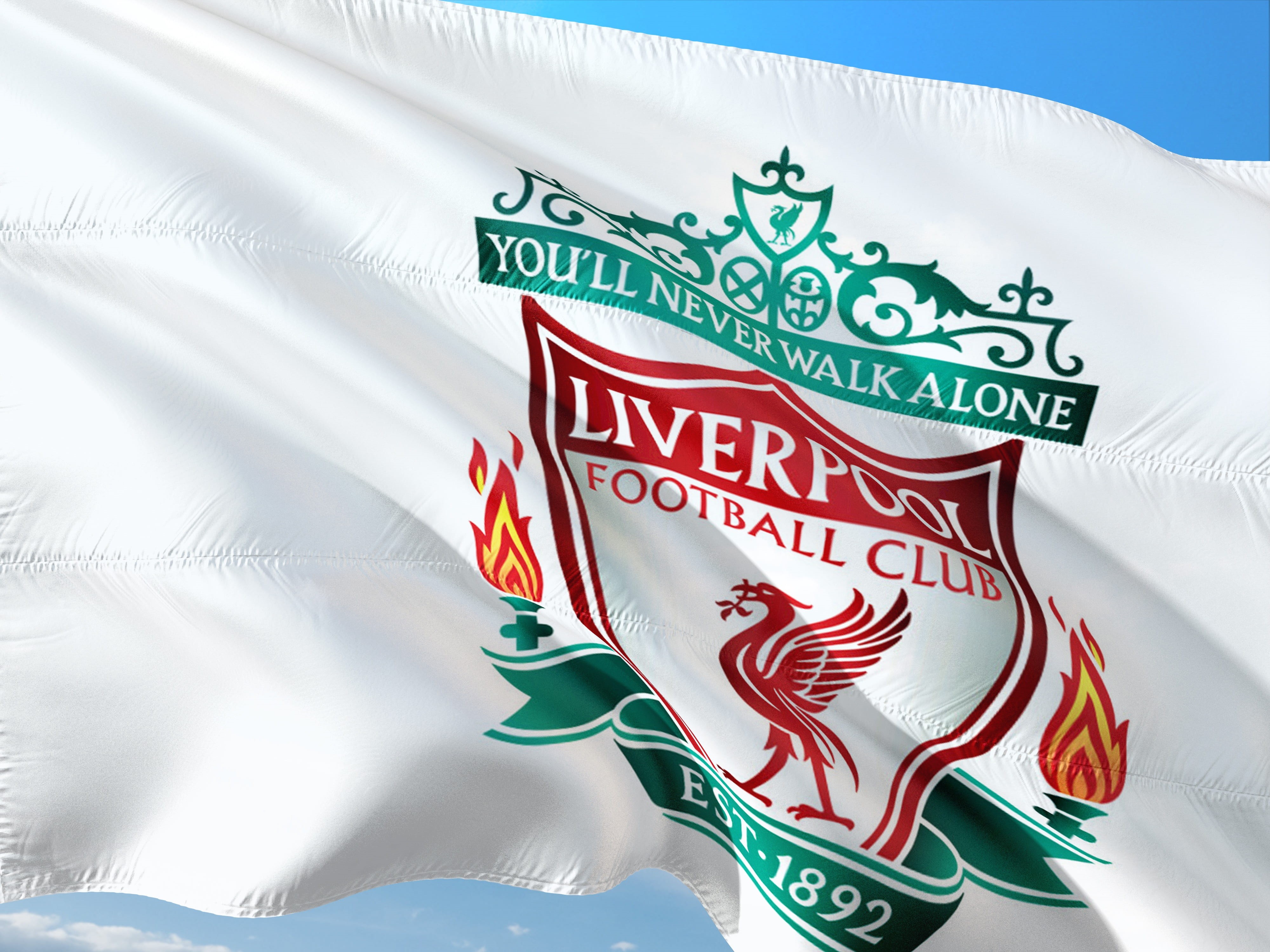 sign, outdoors, sport, soccer, day, nature, food, no people, flag, low angle view, environment, communication, club, white color, football, champions league, HD Wallpaper