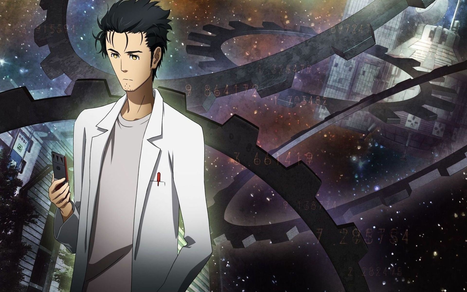 transparent, store window, retail, art and craft, retail display, glass - material, store, Okabe Rintarou, indoors, suit, men, real people, white, digital composite, HD Wallpaper