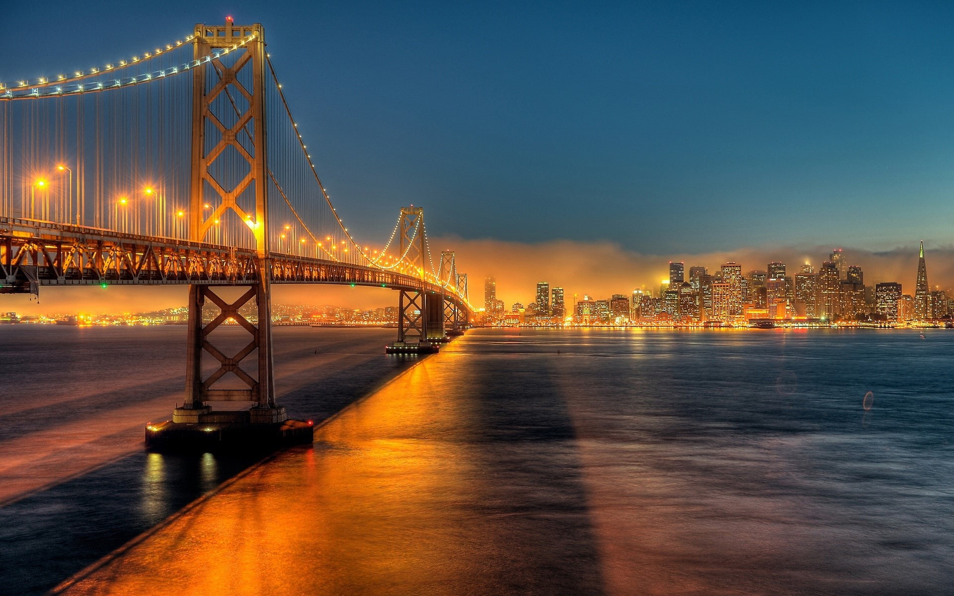 Bay, golden, City, 1080P, USA, Lights, California, gate, Francisco, Night, Bridge, San, HD Wallpaper