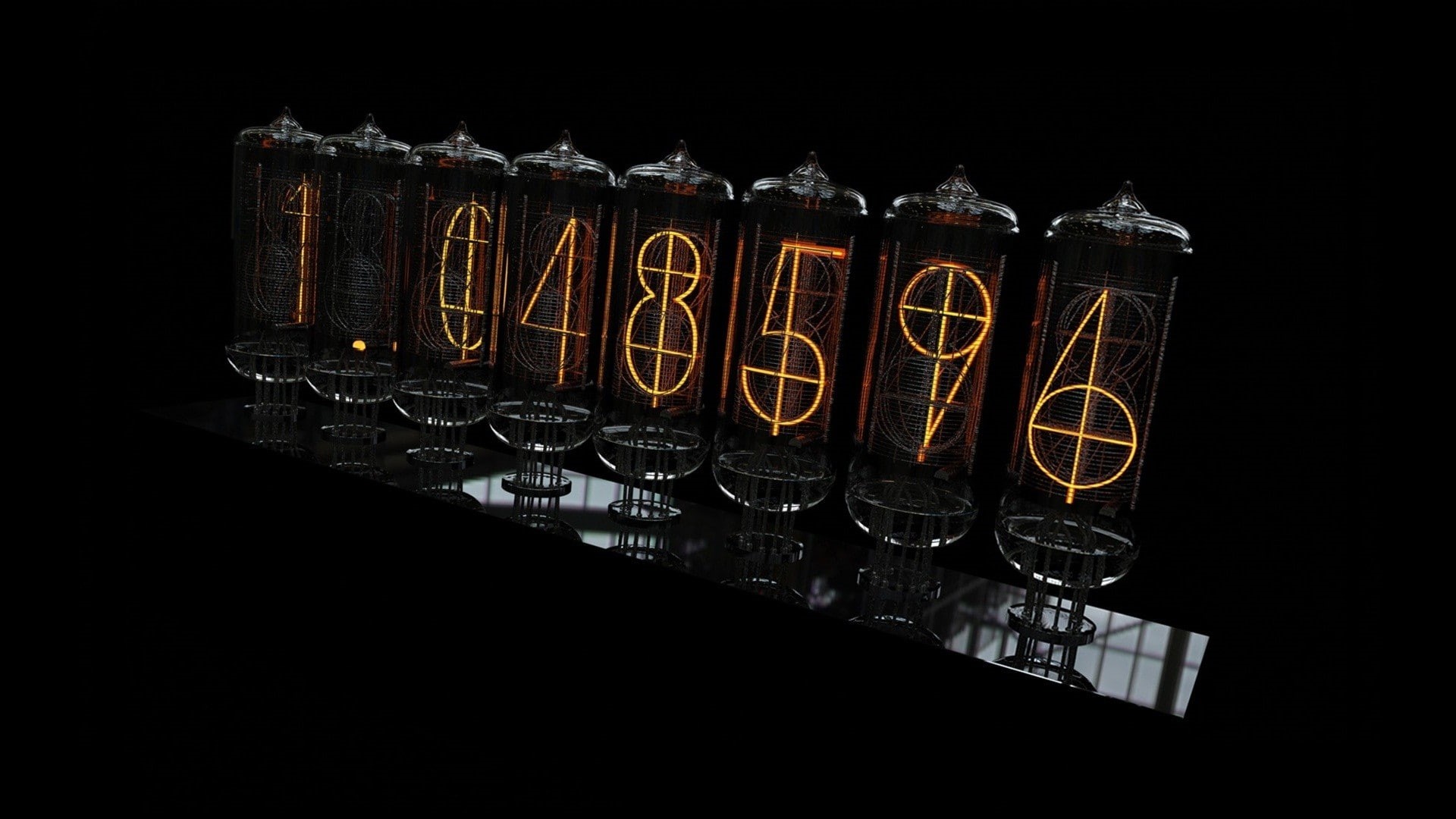 text, large group of objects, steinsgate nixie tubes divergence meter anime, capital letter, no people, dark, communication, illuminated, in a row, reflection, HD Wallpaper