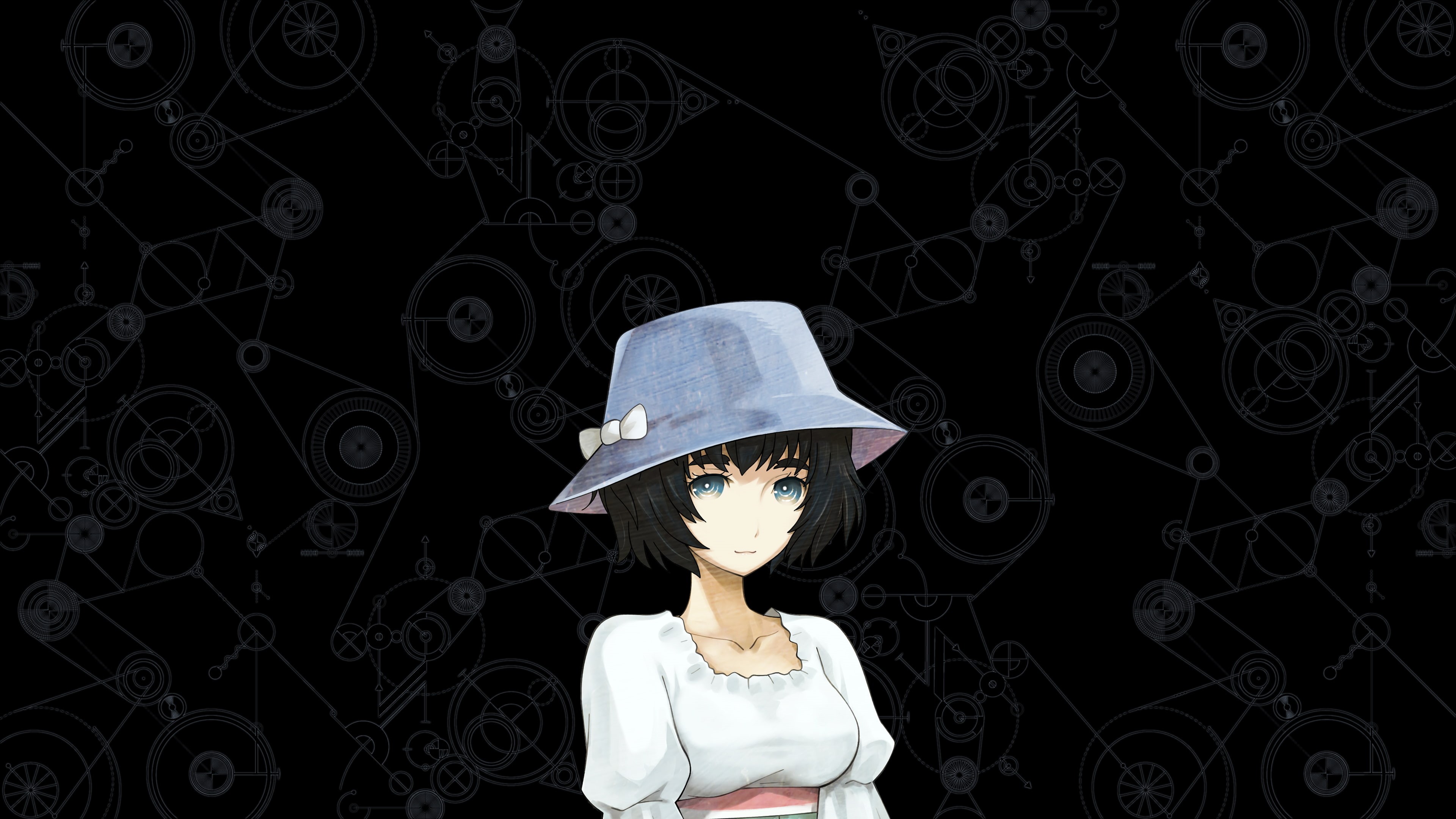 4K, creativity, people, art and craft, Shiina Mayuri, Steins;Gate, male likeness, representation, female likeness, portrait, clothing, lifestyles, headshot, HD Wallpaper
