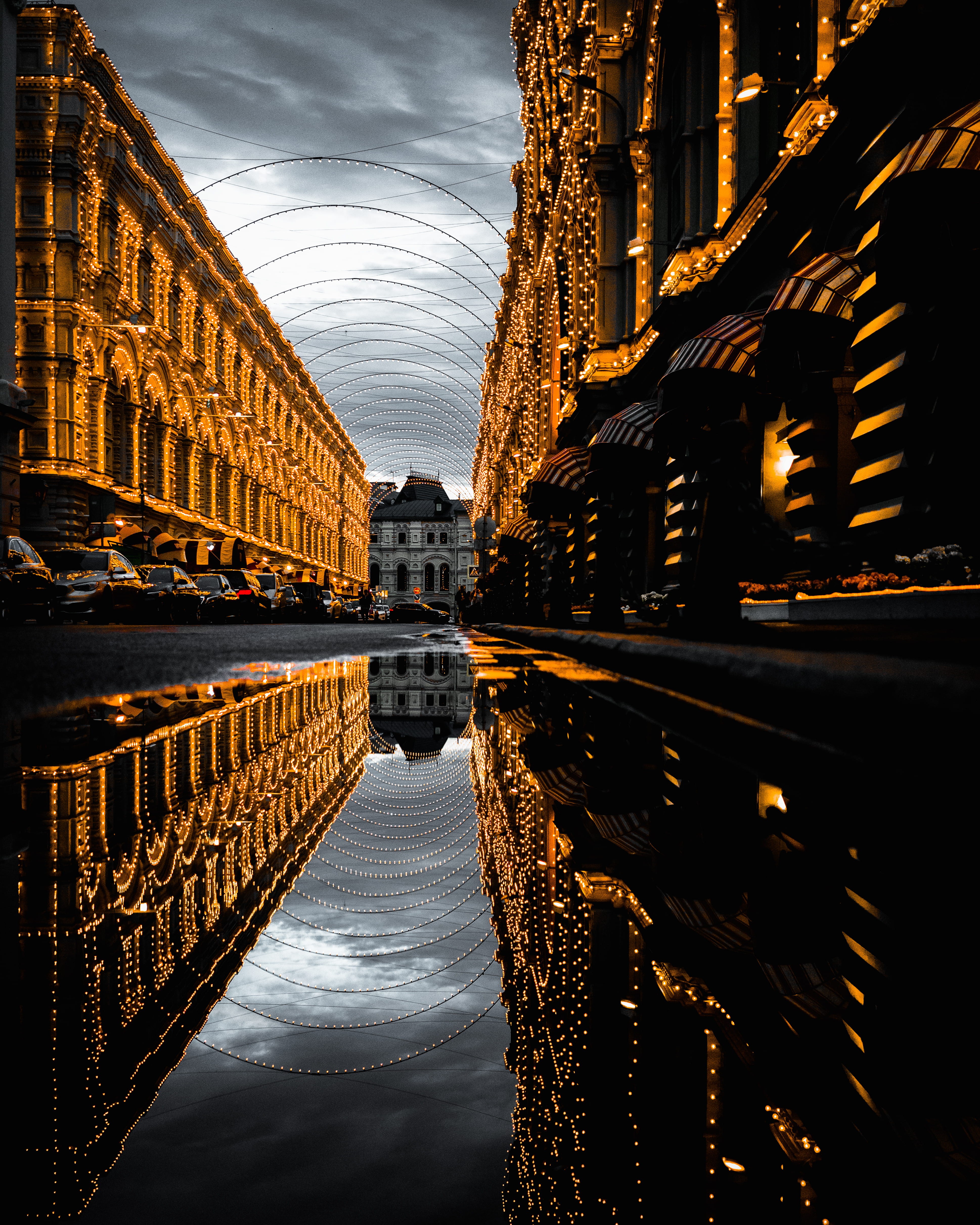 europe, rainy, night, street Light, buildings, history, nature, travel, sky, river, architecture, bridge - Man Made Structure, canal, puddle, building, Phone HD Wallpaper
