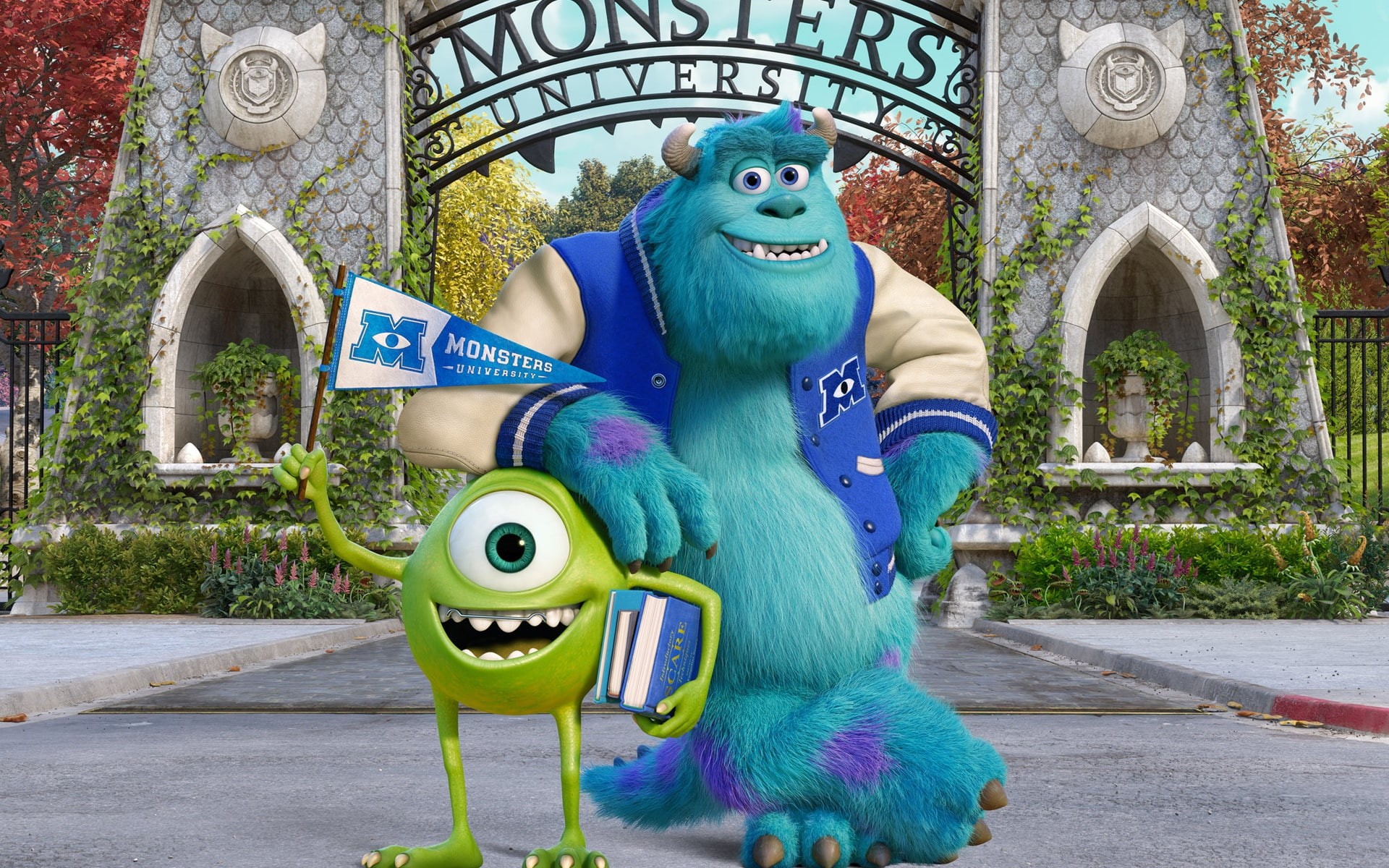 p, University, sullivan, monster, mike, HD, 1080P, wazowski, Monsters, james, HD Wallpaper