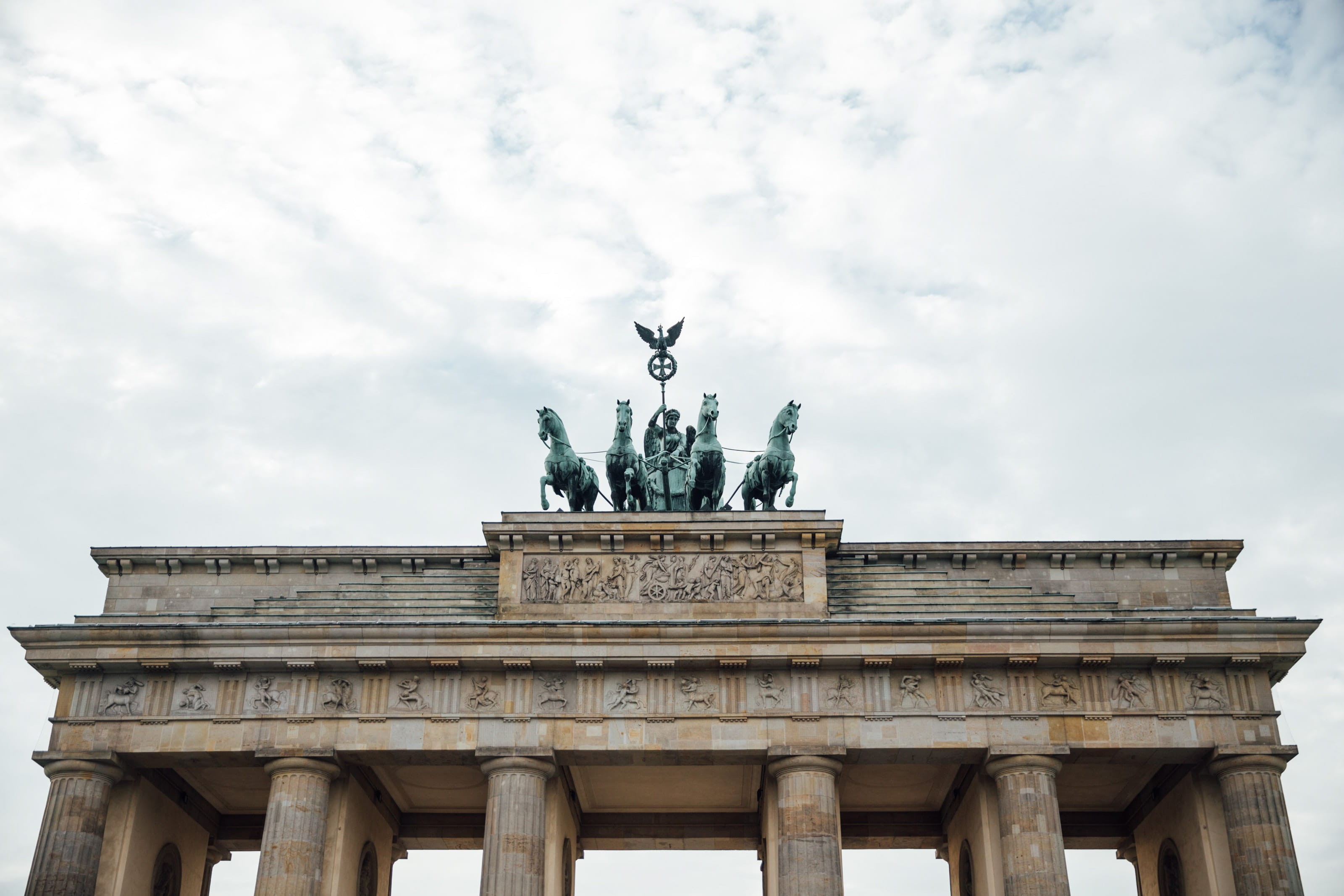 two, history, years, building, architecture, cloud - sky, hundred, low angle view, architectural column, symbol, german, exterior, travel destinations, HD Wallpaper