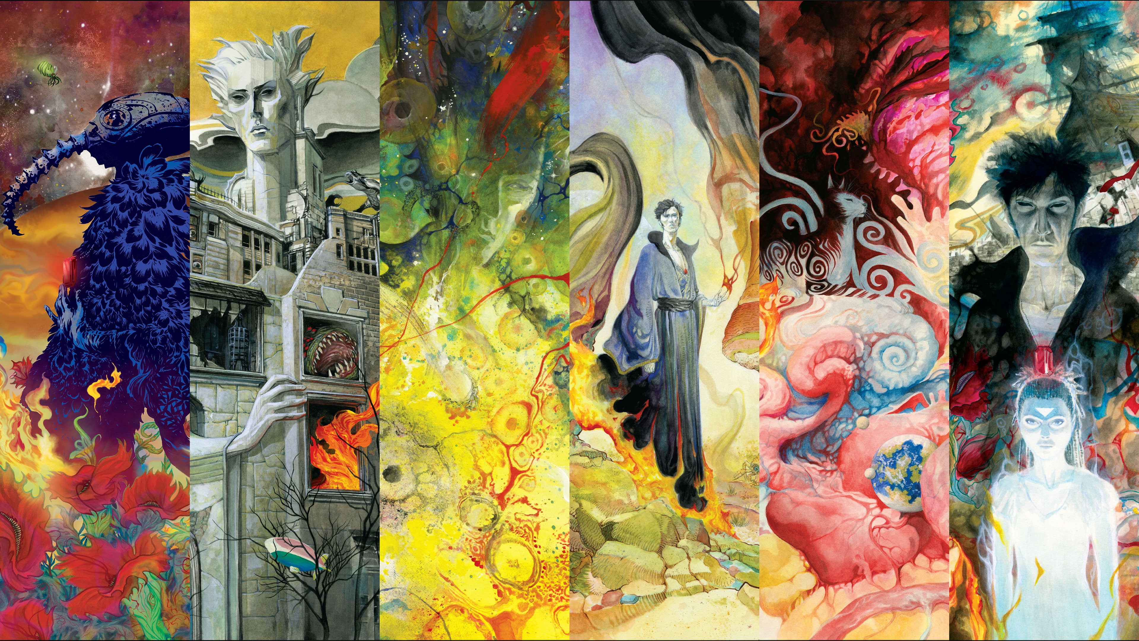Neil Gaiman, J.H. Williams III, Sandman Overture, DC Comics, Sandman, 4K, Vertigo, HD Wallpaper