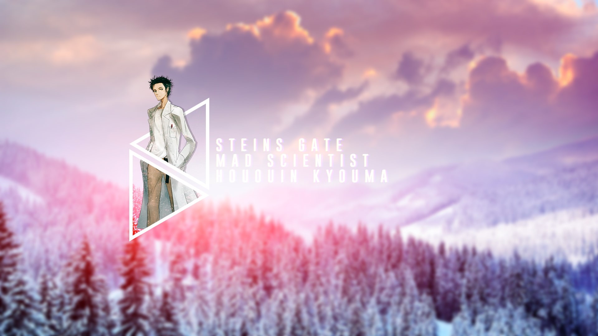 1080P, Okabe Rintarou, picture-in-picture, anime, anime boys, Steins;Gate, HD Wallpaper